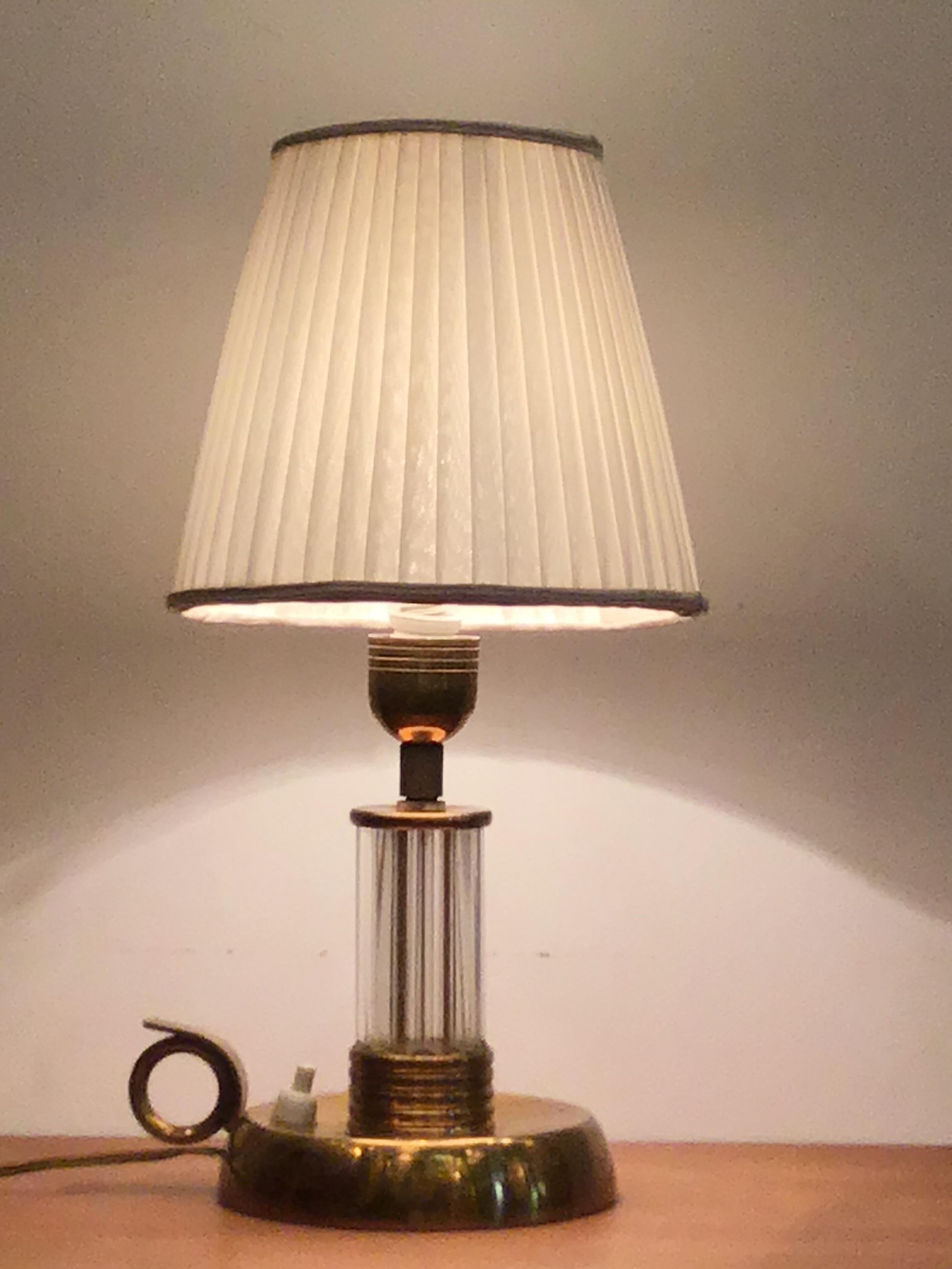 Other Venini Table Lamp Murano Glass Brass, 1940, Italy