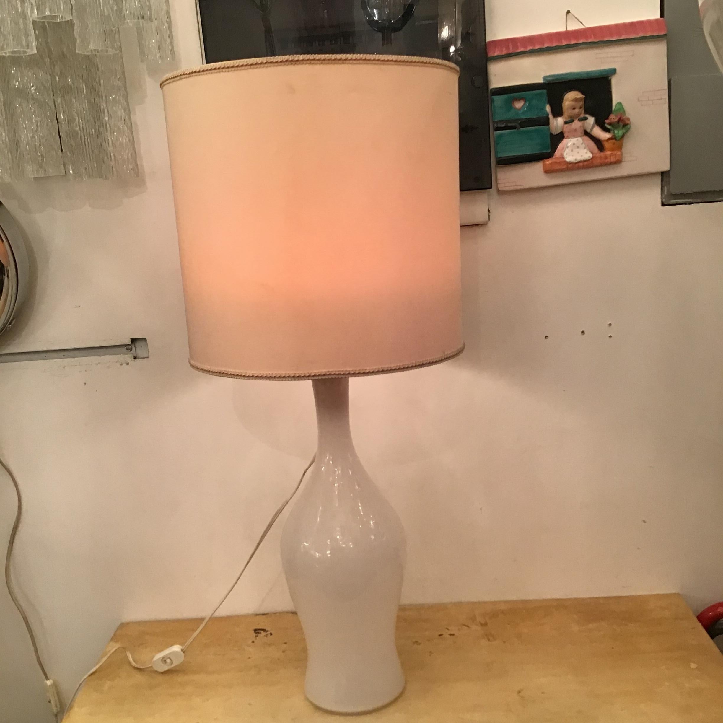 Venini Table Lamp Signed Venini Murano Glass 1960 Italy For Sale 8