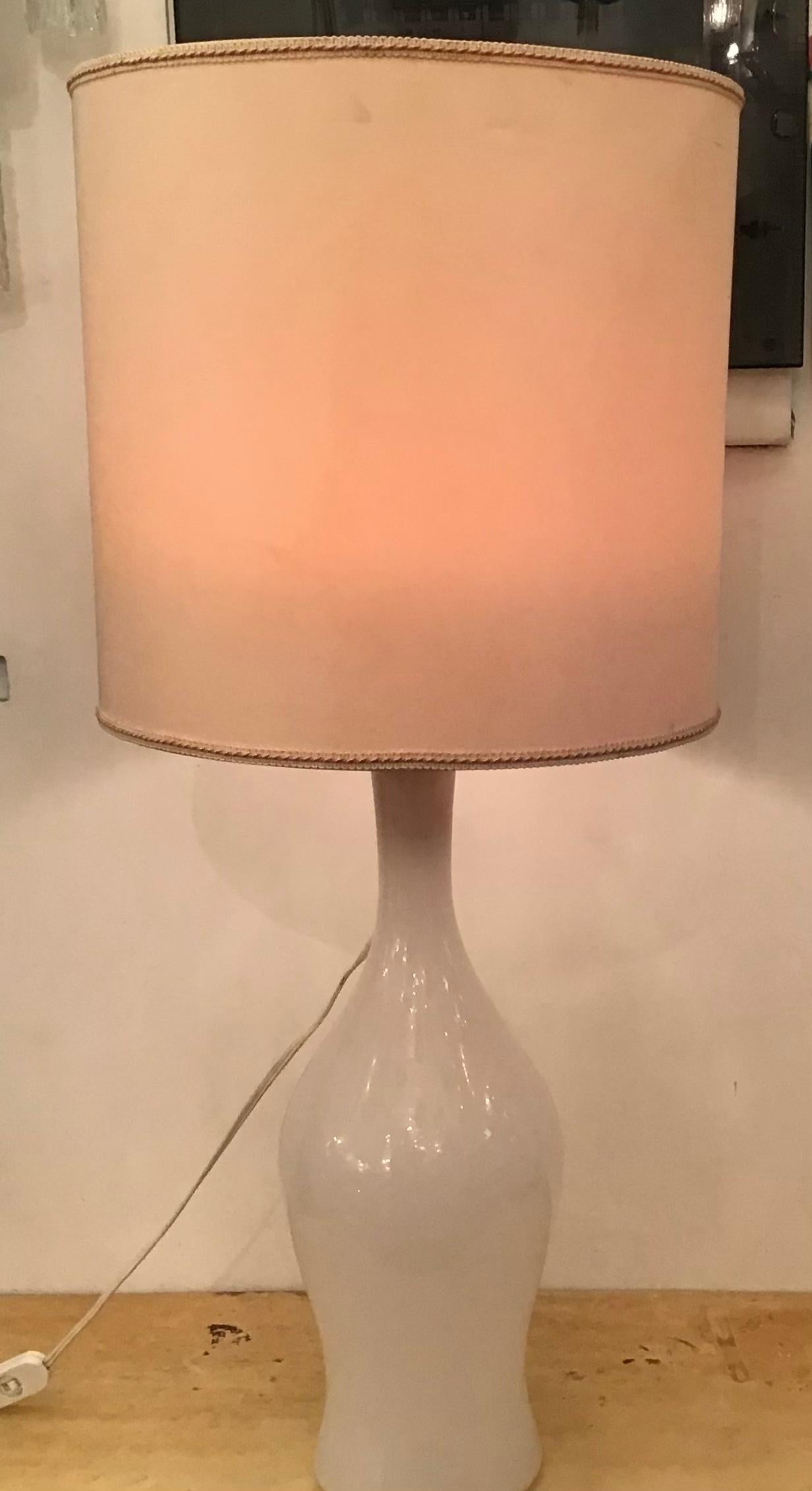 Mid-20th Century Venini Table Lamp Signed Venini Murano Glass 1960 Italy For Sale