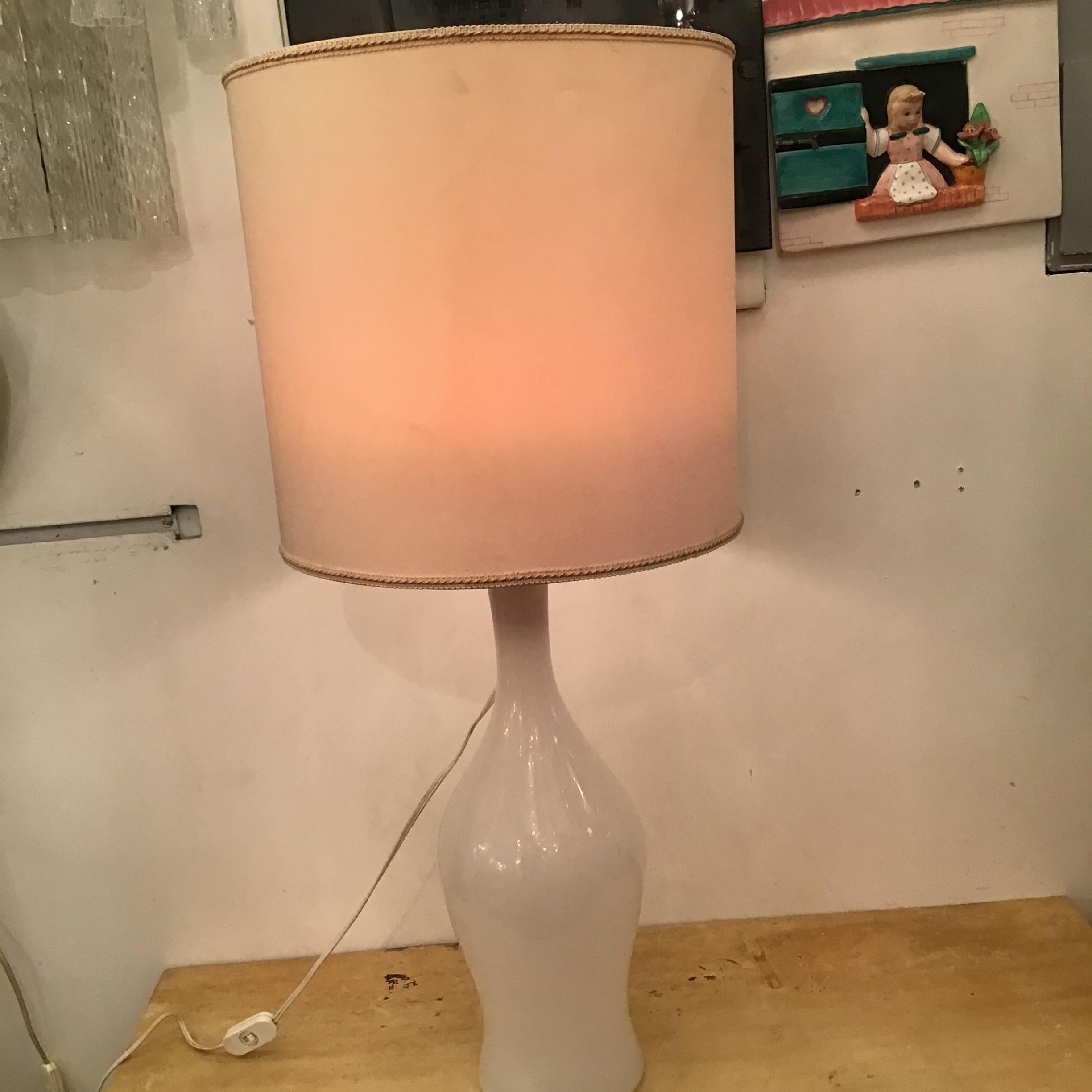 Venini Table Lamp Signed Venini Murano Glass 1960 Italy For Sale 5