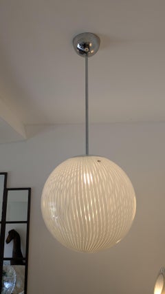 Venini Tesuto Hängeleuchter, Murano Glas, Italien, CIRCA 1970