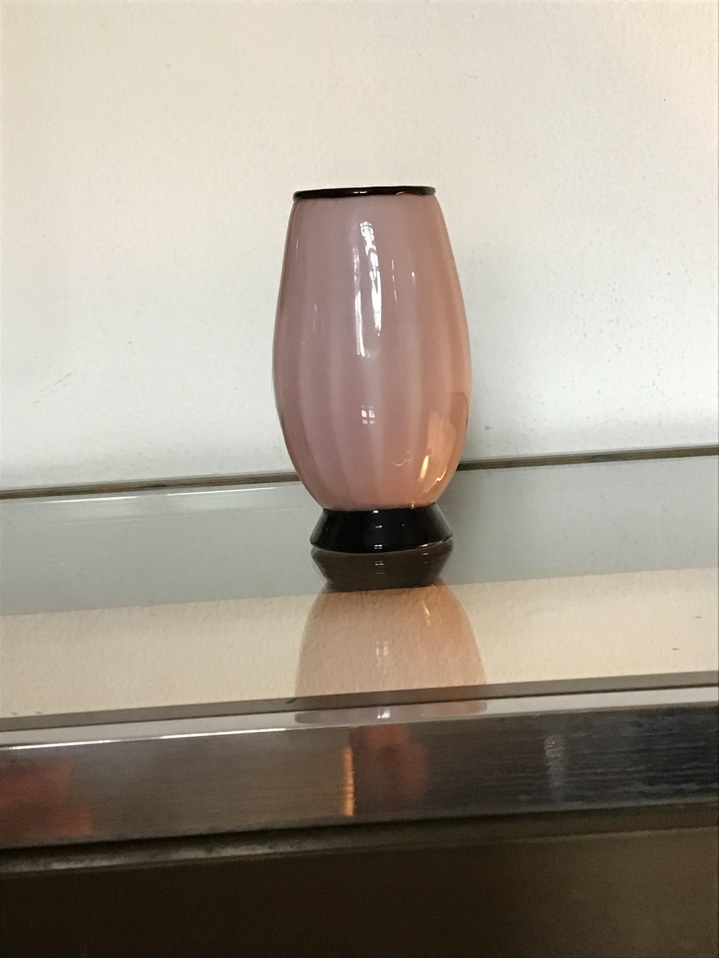 Venini Tommaso Buzzi Jacketed Glass Vase, 1950, Italy In Excellent Condition For Sale In Milano, IT