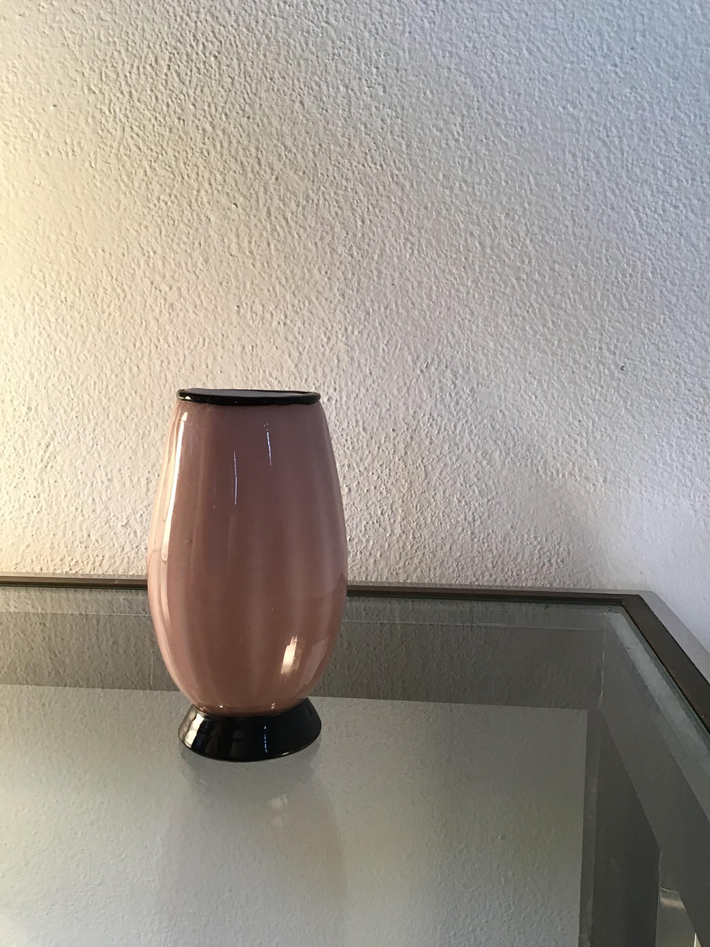 Venini Tommaso Buzzi Jacketed Glass Vase, 1950, Italy For Sale 1