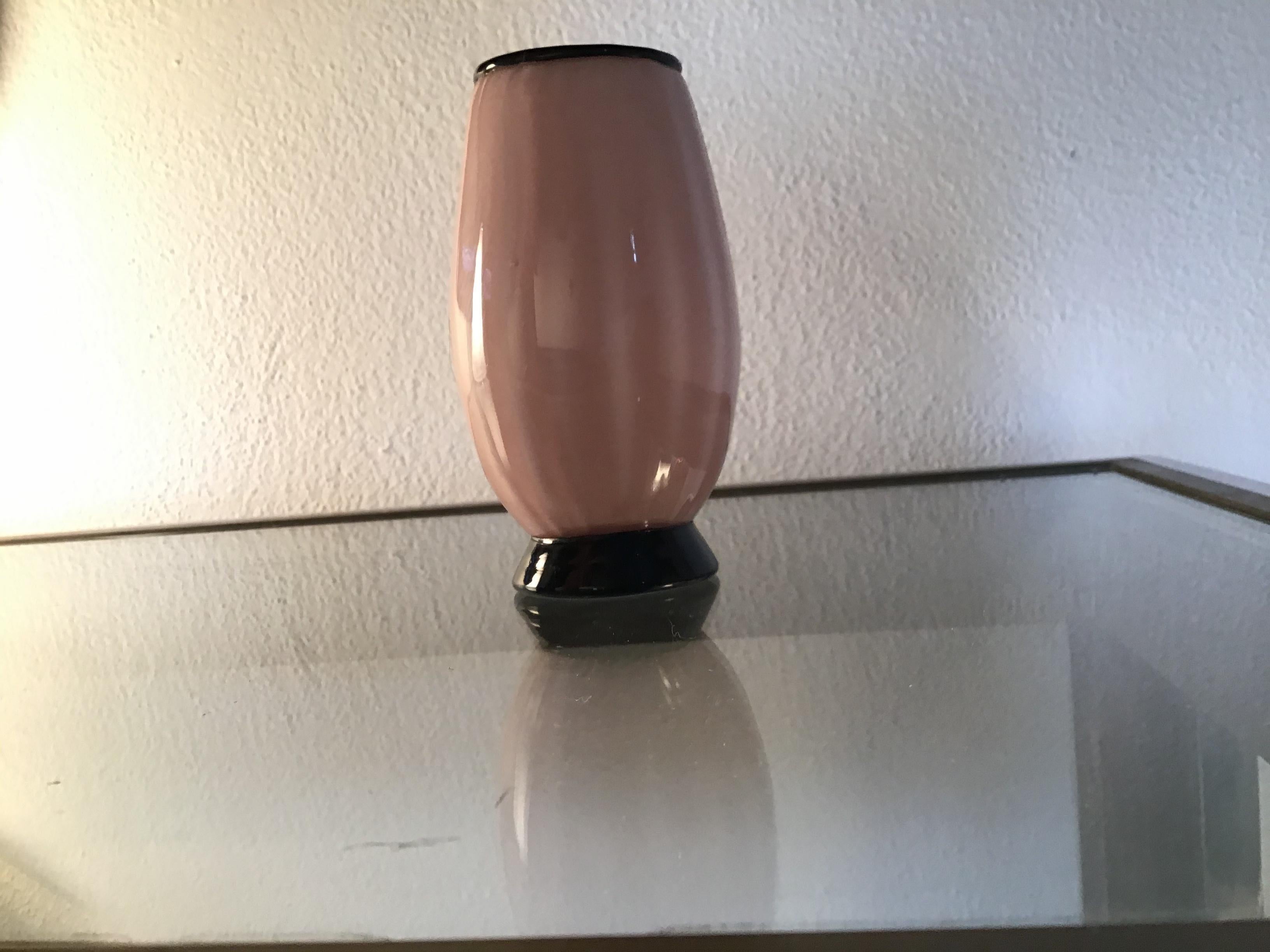 Venini Tommaso Buzzi Jacketed Glass Vase, 1950, Italy For Sale 2