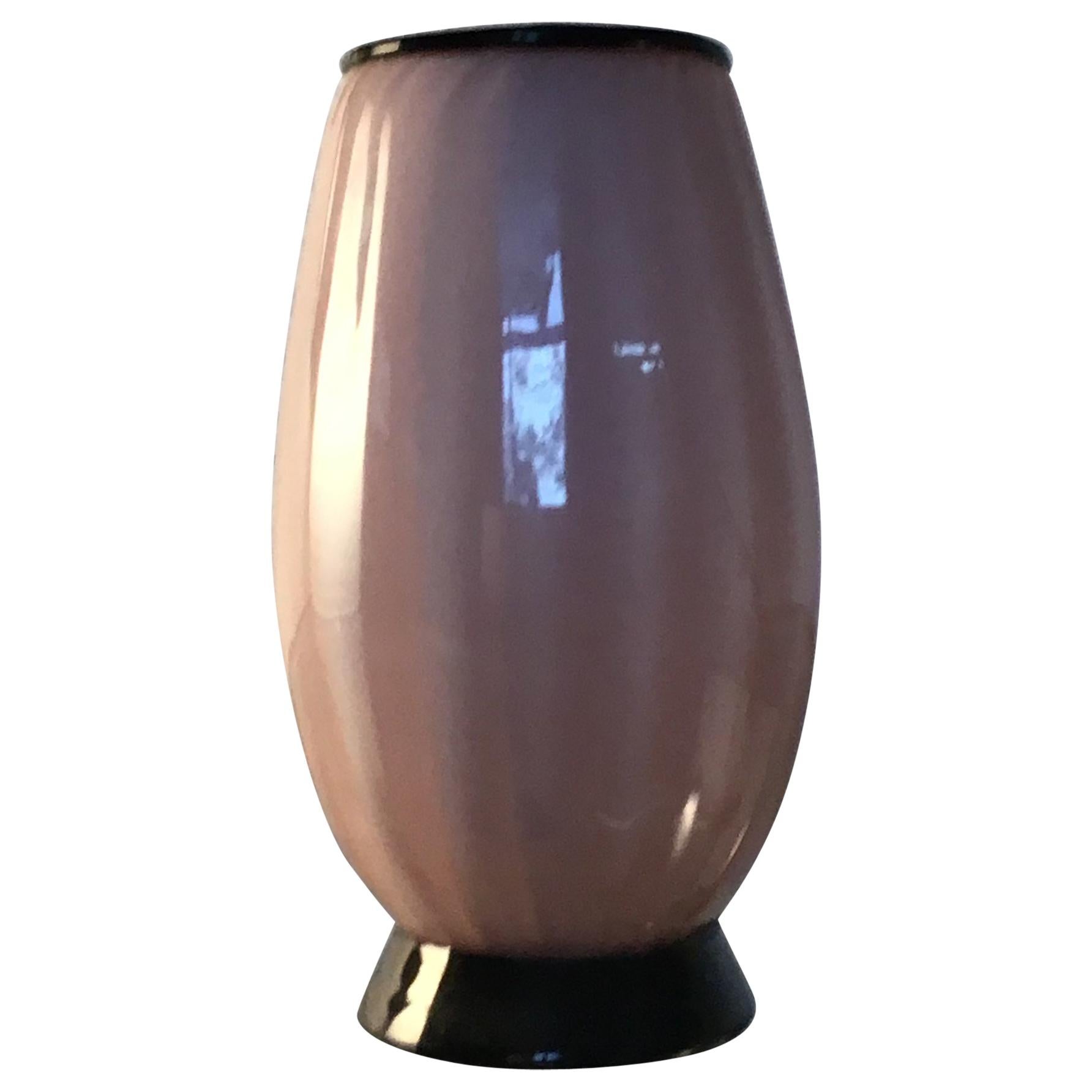 Venini Tommaso Buzzi Jacketed Glass Vase, 1950, Italy For Sale