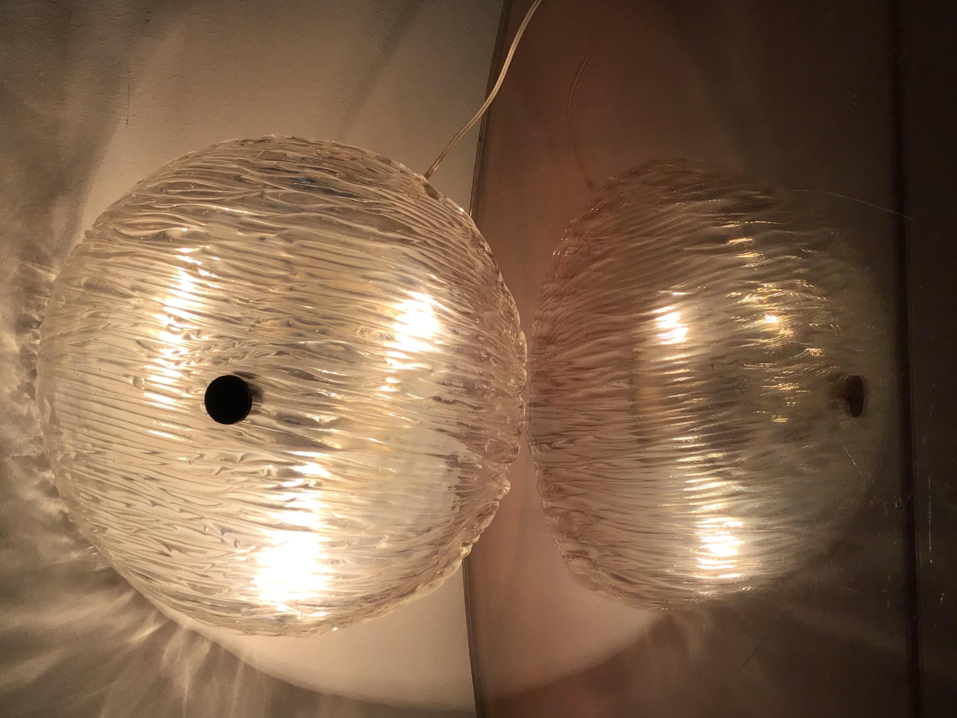 Plafonnier/applique en verre de Murano en laiton de Venini Toni Zuccheri, 1950, Italie en vente 10