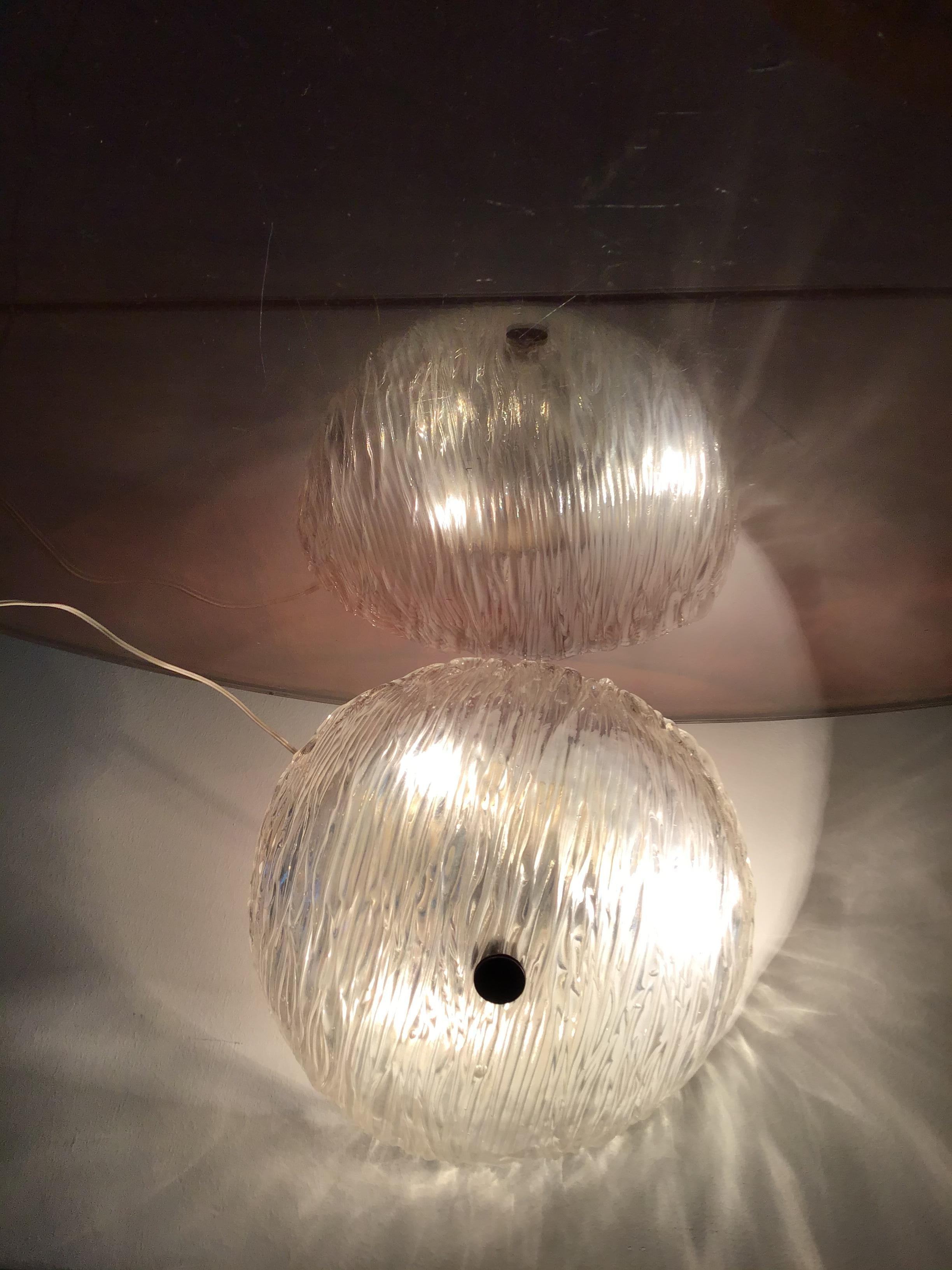 italien Plafonnier/applique en verre de Murano en laiton de Venini Toni Zuccheri, 1950, Italie en vente