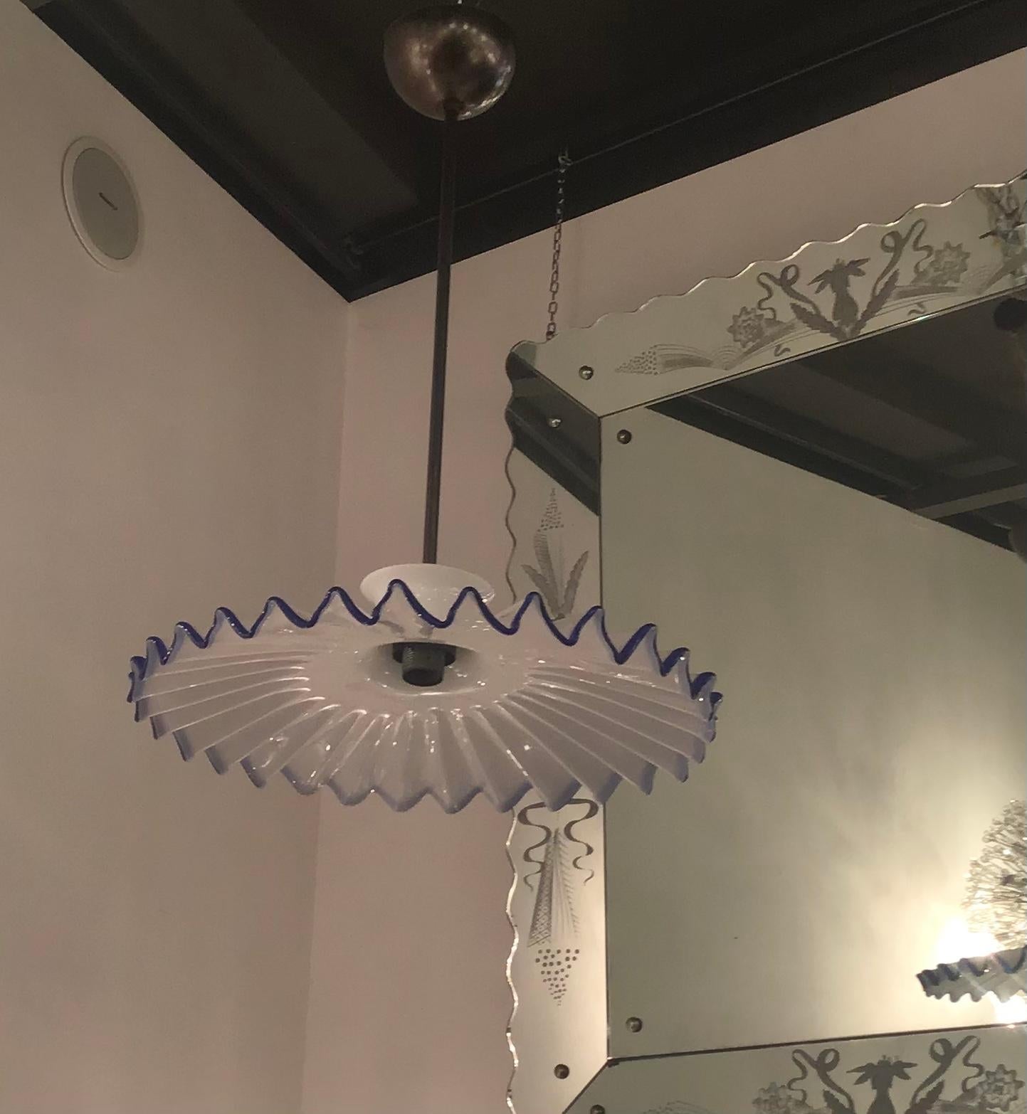 VENINI Toni Zuccheri Kronleuchter aus Muranoglas und Metall, 1960, Italien im Angebot 4