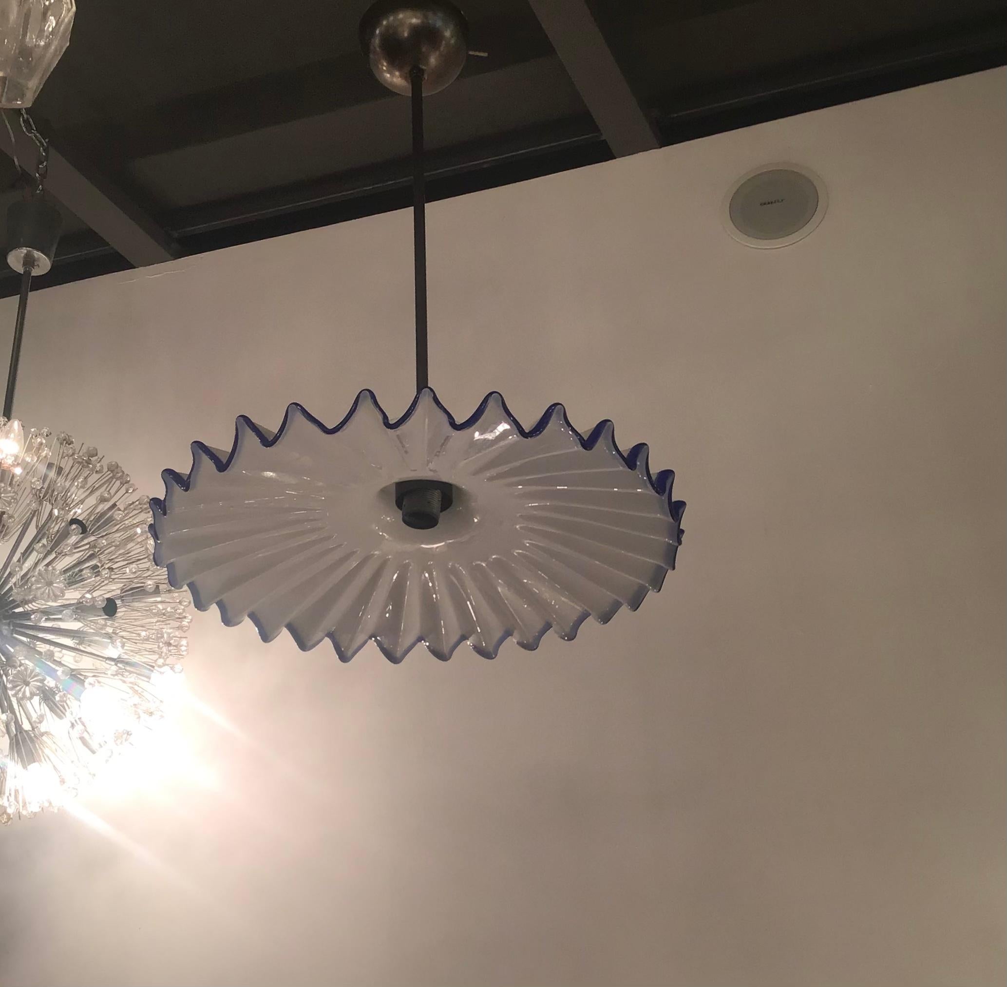 VENINI Toni Zuccheri Kronleuchter aus Muranoglas und Metall, 1960, Italien (Italienisch) im Angebot