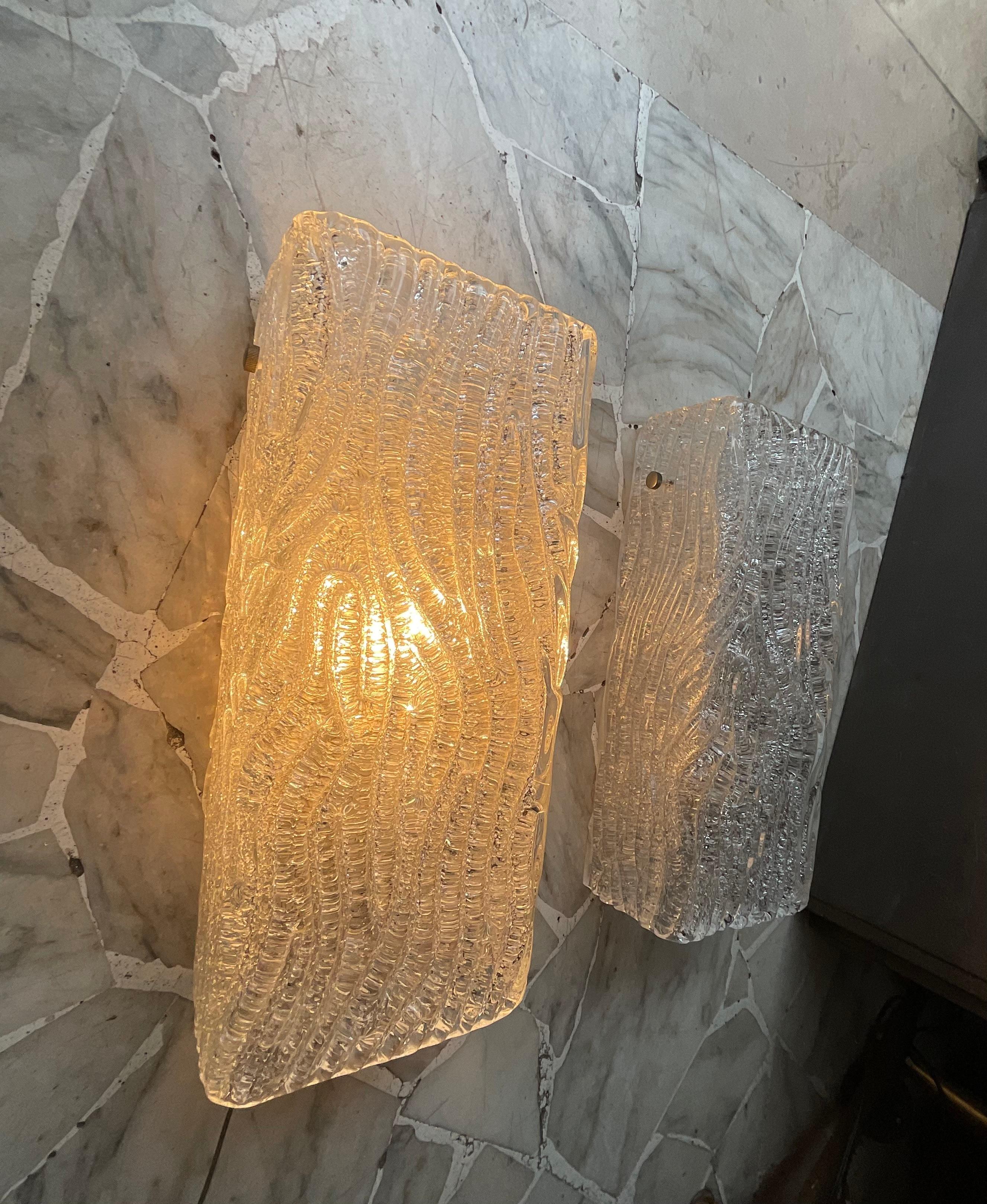 Other VENINI - TONI ZUCCHERI - Pair of wall sconces - MURANO - ITALY - 1960s For Sale