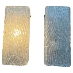 VENINI - TONI ZUCCHERI - Pair of wall sconces - MURANO - ITALY - 1960s