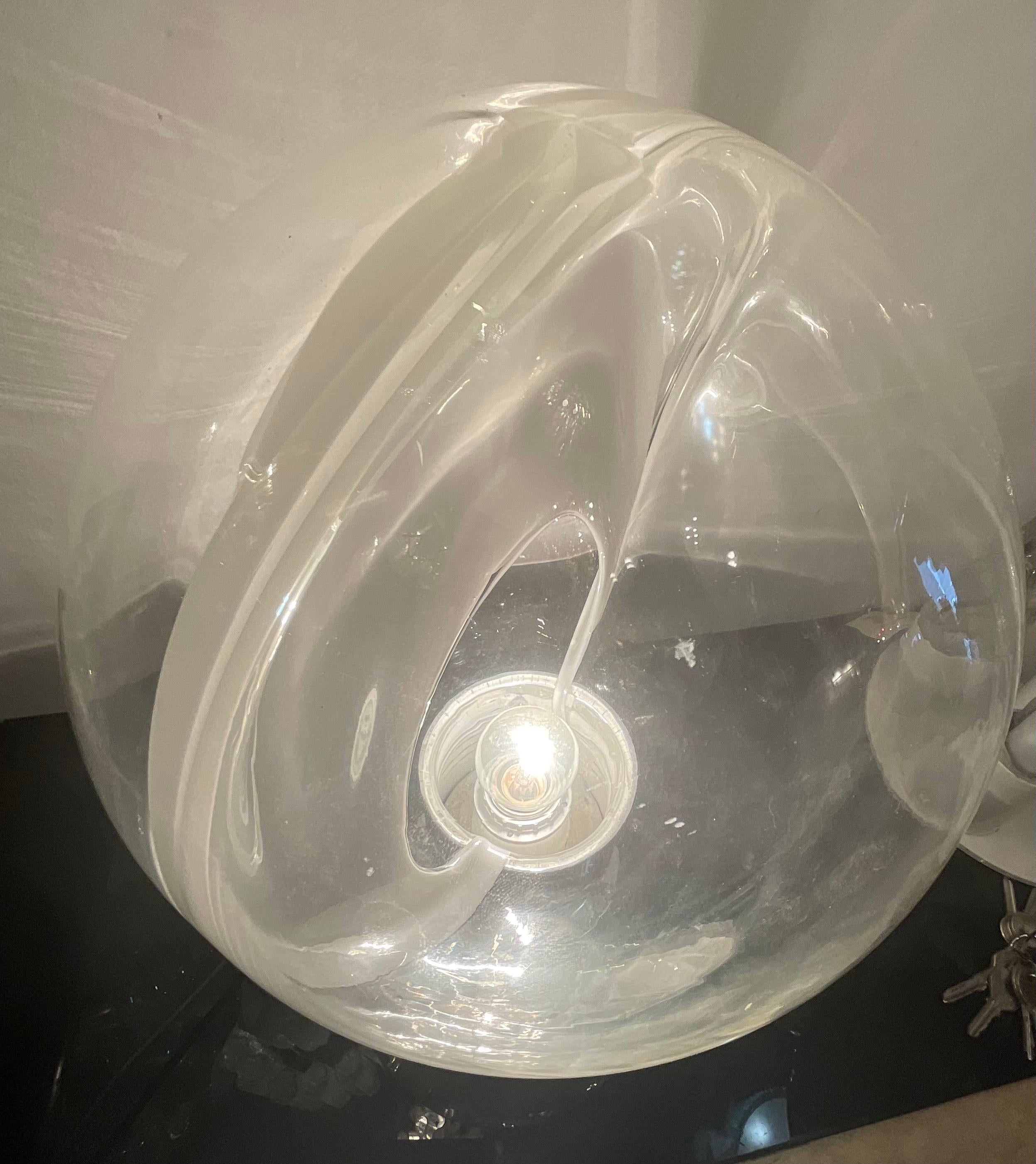 VENINI - TONI ZUCCHERI - Mode table lamp. Membrane - Murano 1970 For Sale 2