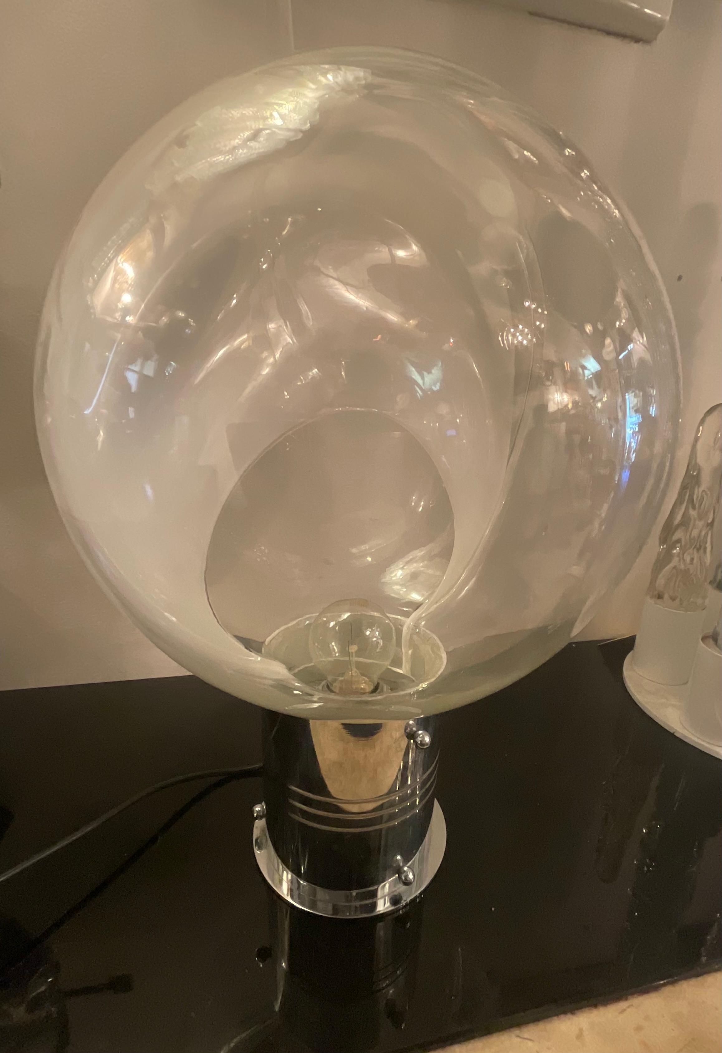 VENINI - TONI ZUCCHERI - Mode table lamp. Membrane - Murano 1970 For Sale 3