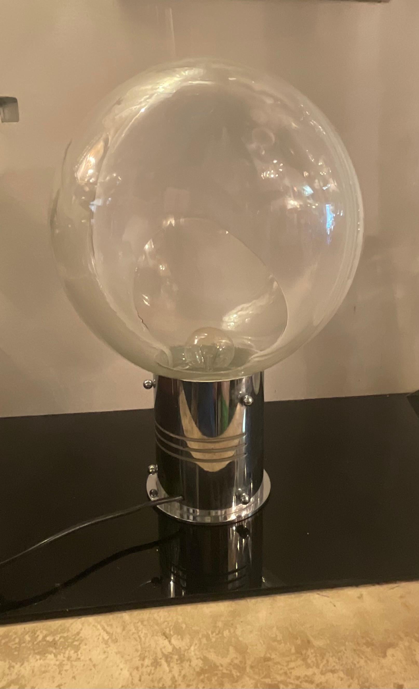 VENINI - TONI ZUCCHERI - Mode table lamp. Membrane - Murano 1970 For Sale 4