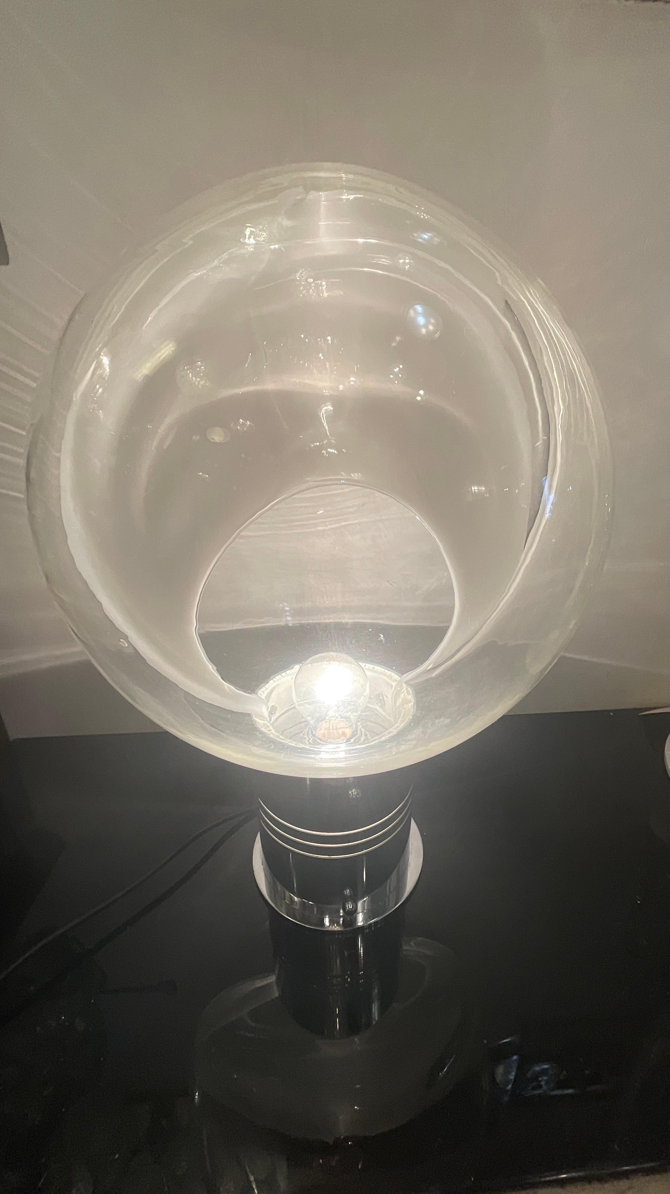 VENINI - TONI ZUCCHERI - Mode table lamp. Membrane - Murano 1970 For Sale 1
