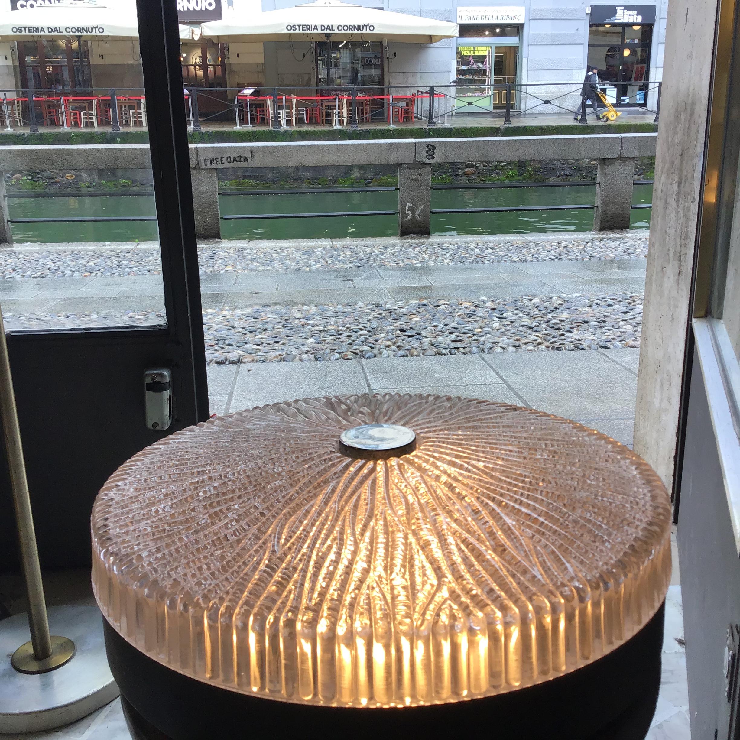 VENINI Toni Zuccheri Ceiling Lamp/Appliques Murano Glass Metal Crome 1950 Italy For Sale 3