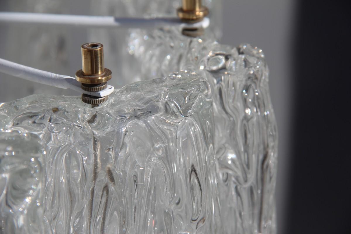 Venini Toni Zuccheri Round Chandelier Glass Murano and Brass Part Italian Design For Sale 4