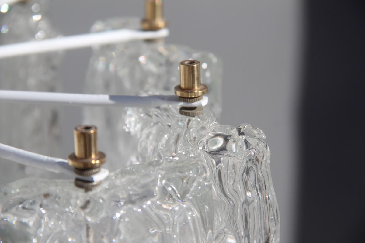 Venini Toni Zuccheri Round Chandelier Glass Murano and Brass Part Italian Design For Sale 5