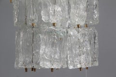 Venini Toni Zuccheri Round Chandelier Glass Murano and Brass Part Italian Design