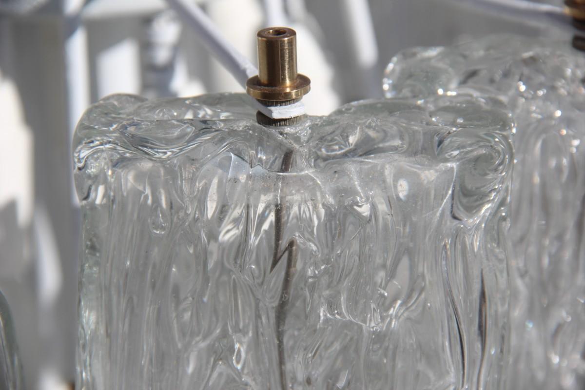 Venini Toni Zuccheri Round Chandelier Glass Murano and Brass Part Italian Design For Sale 3