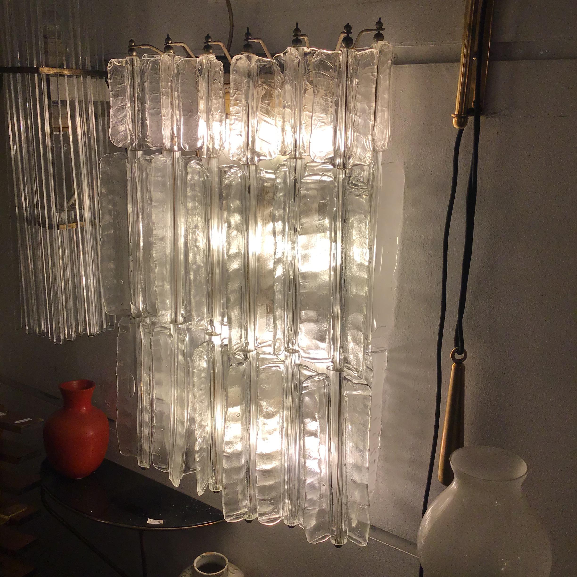 VENINI TONI ZUCCHERI SCoNCES MURANOGLASS METAL CROME IRON 1950 ITALIE en vente 4