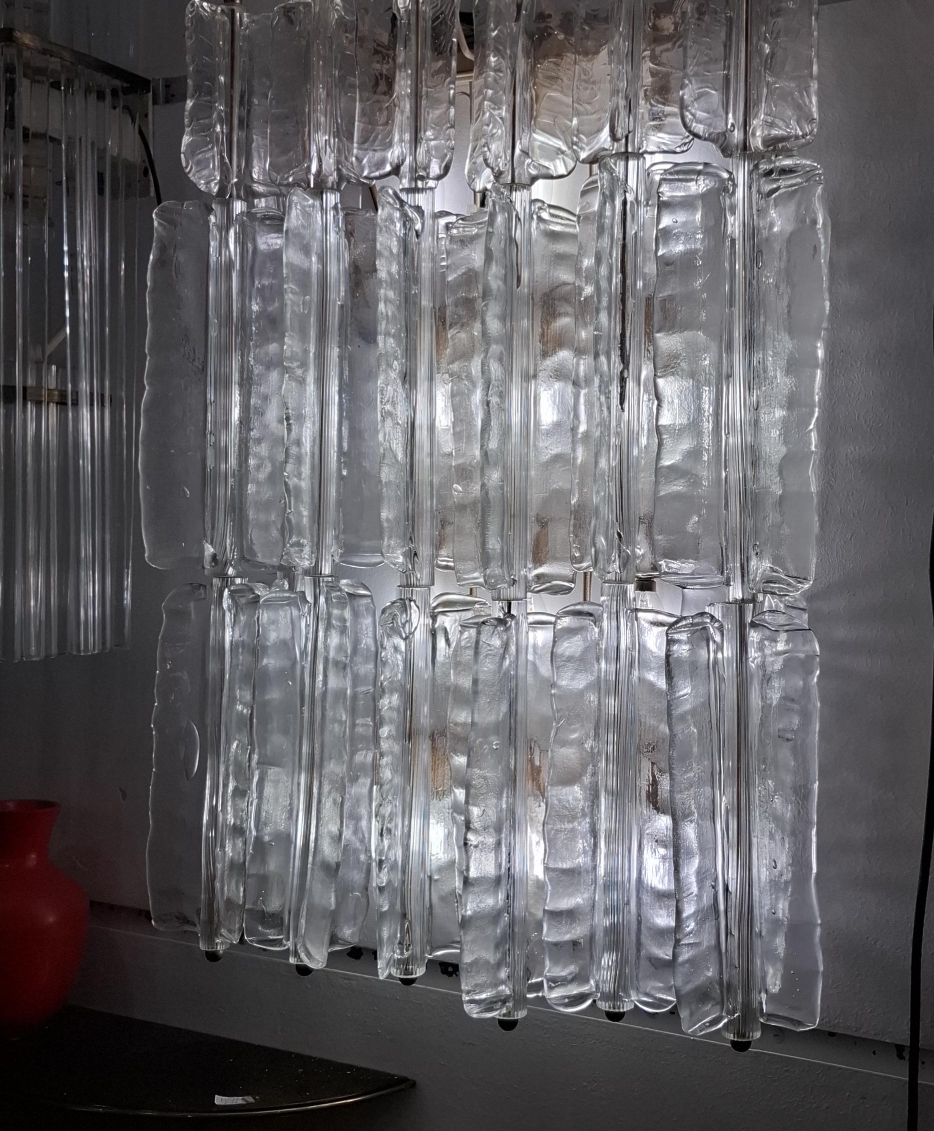 VENINI TONI ZUCCHERI SCoNCES MURANOGLASS METAL CROME IRON 1950 ITALIE en vente 5
