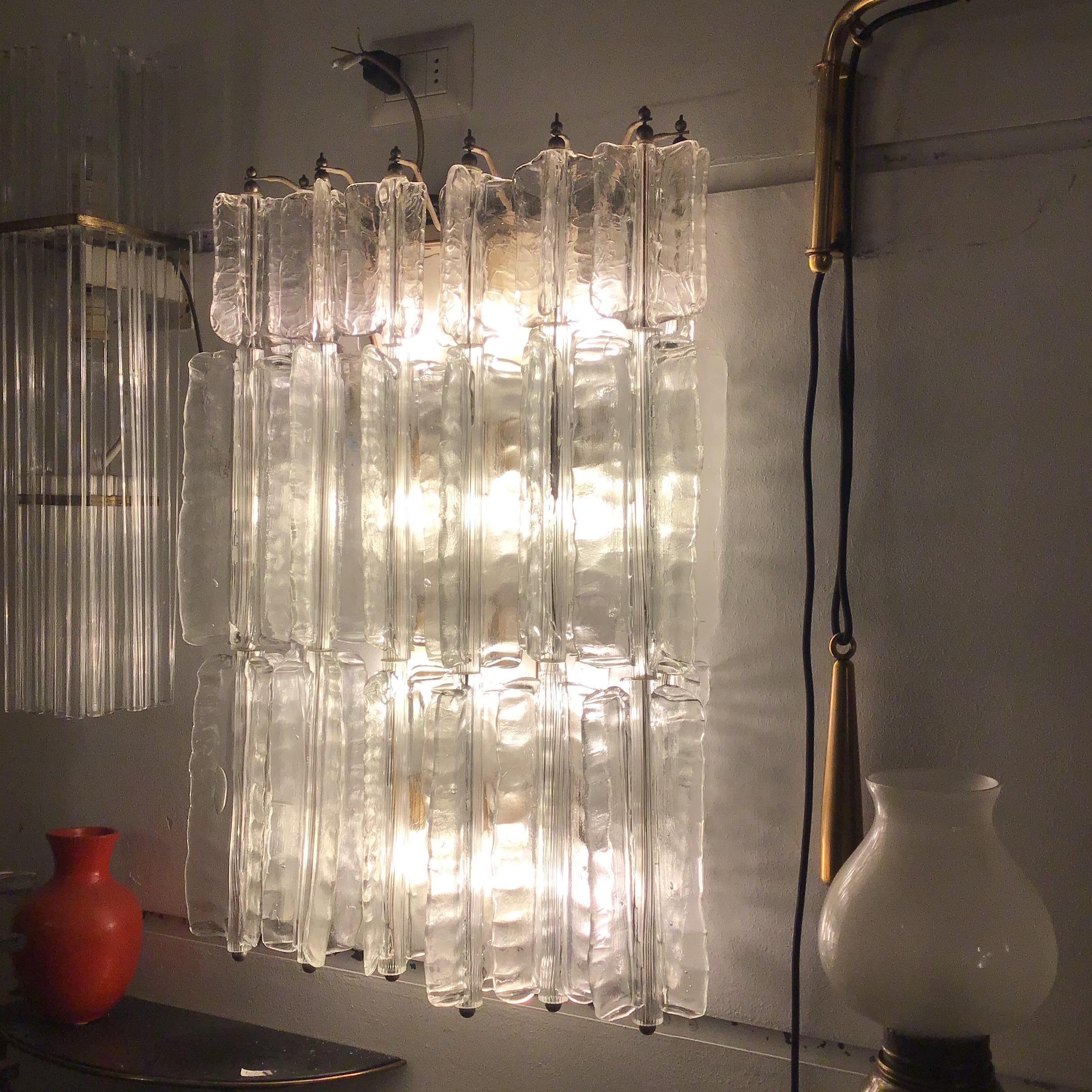 VENINI TONI ZUCCHERI SCoNCES MURANOGLASS METAL CROME IRON 1950 ITALIE en vente 6