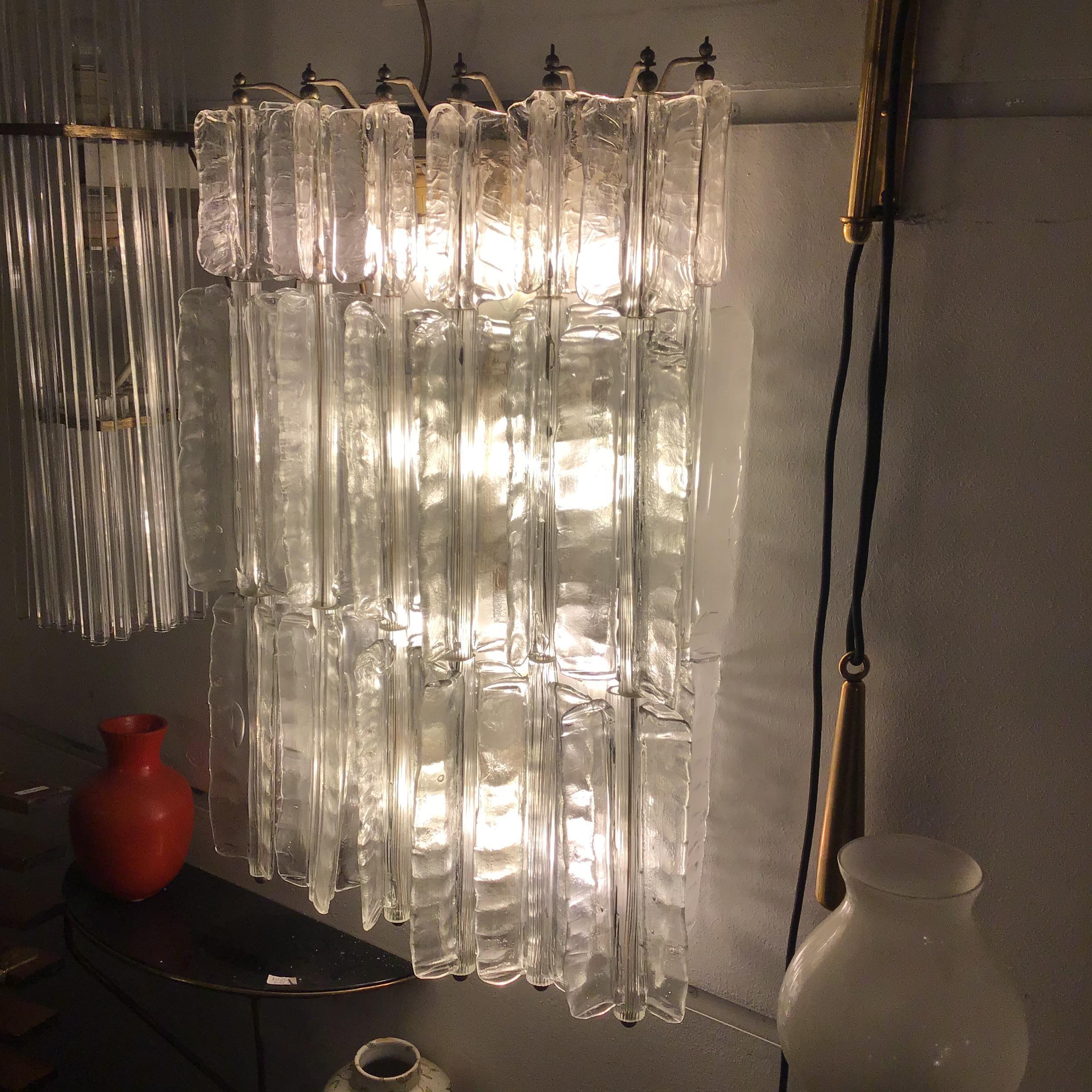VENINI TONI ZUCCHERI SCoNCES MURANOGLASS METAL CROME IRON 1950 ITALIE en vente 8