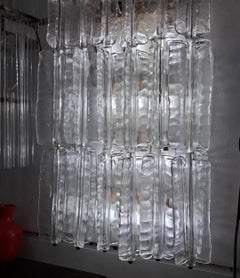 VENINI TONI ZUCCHERI SCoNCES MURANOGLASS METAL CROME IRON 1950 ITALY