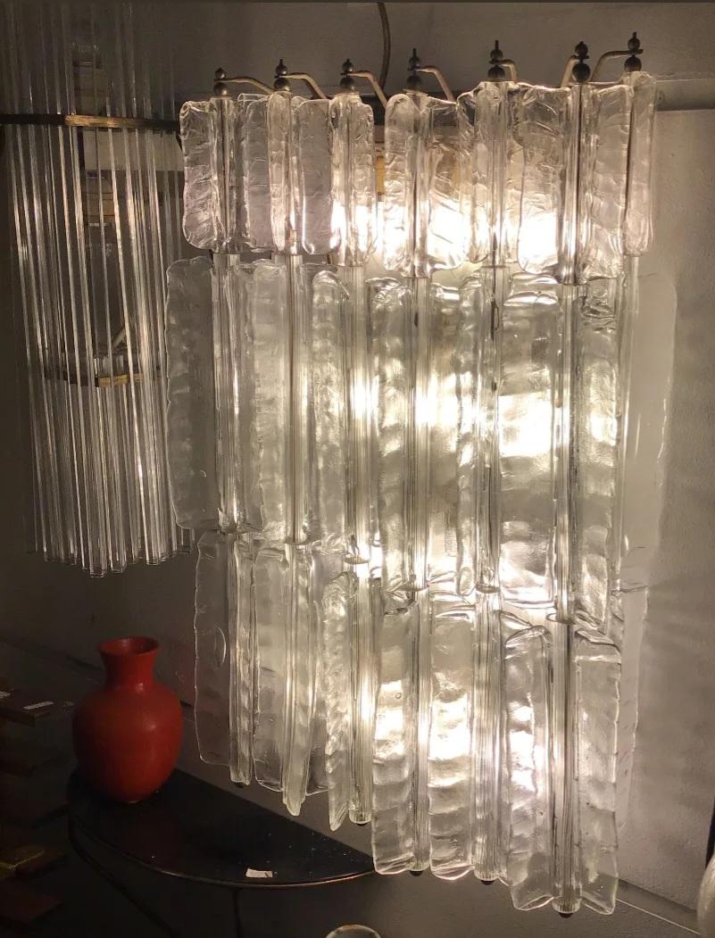 Mid-Century Modern VENINI TONI ZUCCHERI SCoNCES MURANOGLASS METAL CROME IRON 1950 ITALIE en vente