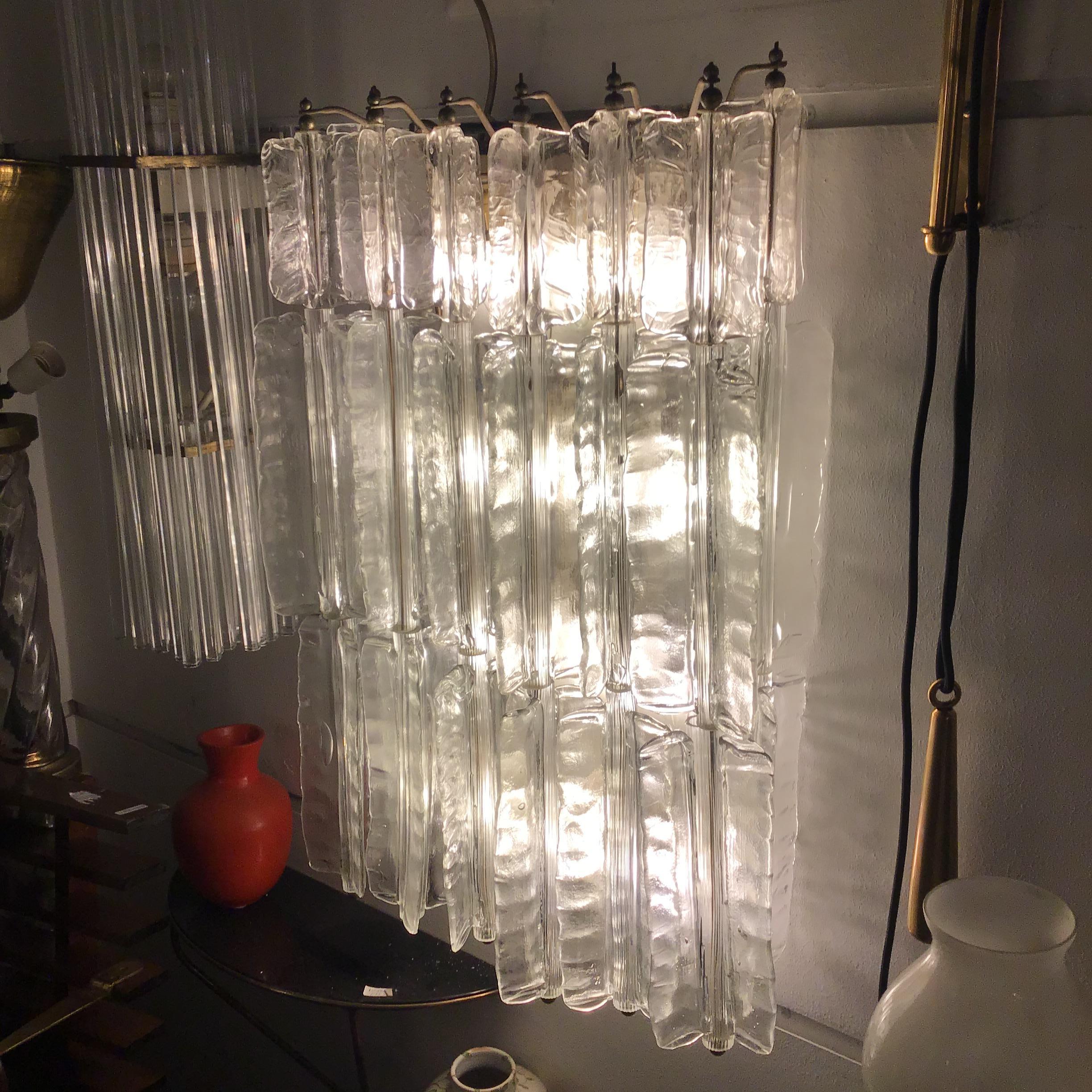 VENINI TONI ZUCCHERI SCoNCES MURANOGLASS METAL CROME IRON 1950 ITALIE en vente 1