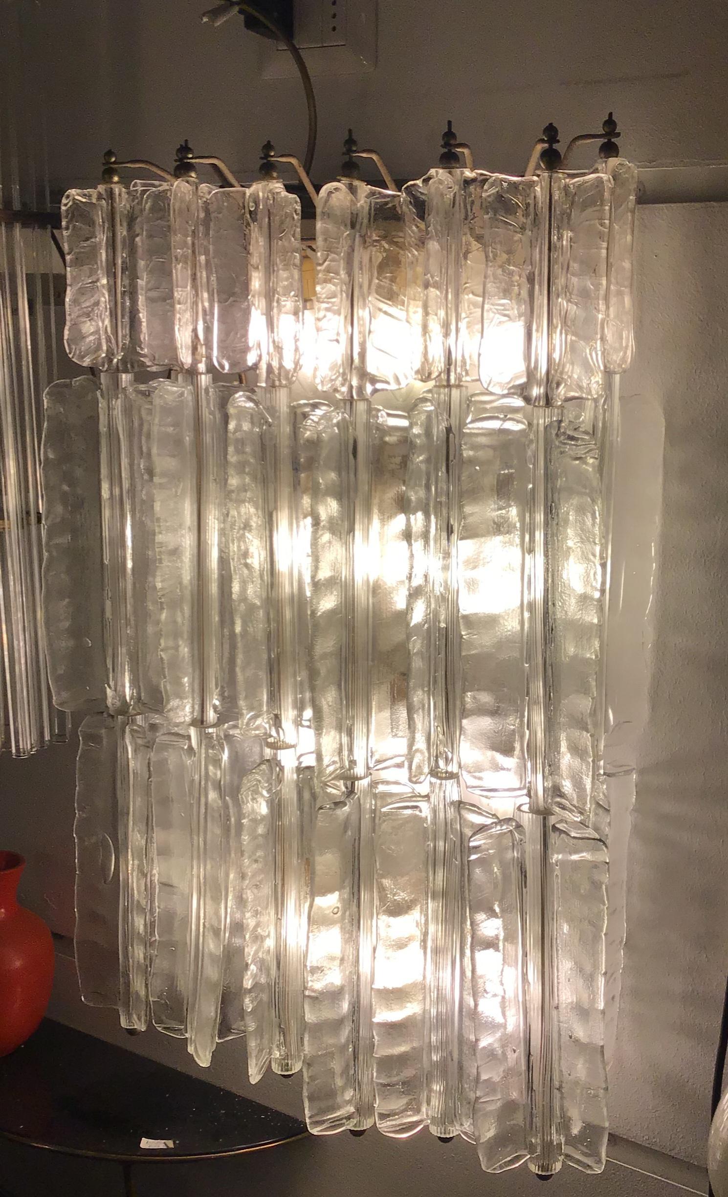 VENINI TONI ZUCCHERI SCoNCES MURANOGLASS METAL CROME IRON 1950 ITALIE en vente 2
