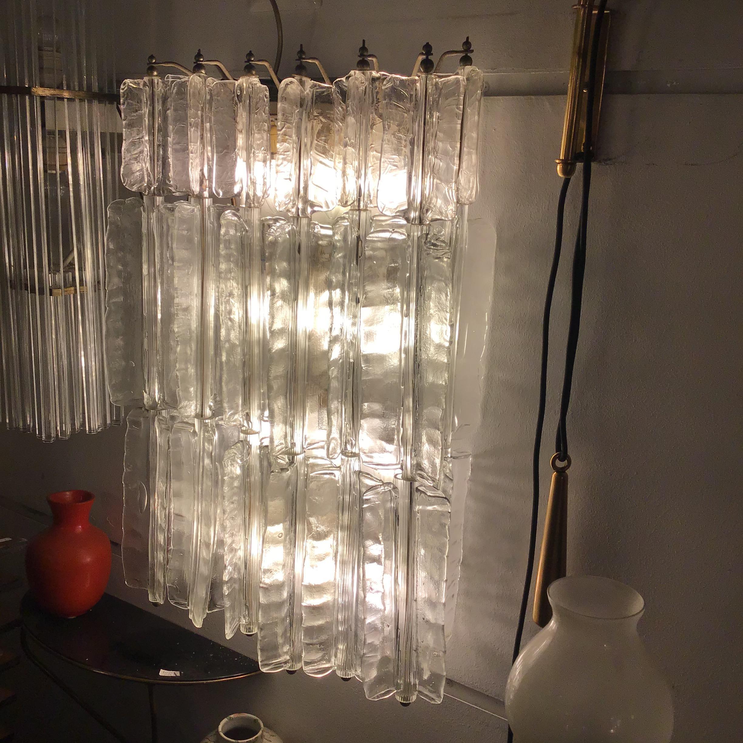 VENINI TONI ZUCCHERI SCoNCES MURANOGLASS METAL CROME IRON 1950 ITALIE en vente 3