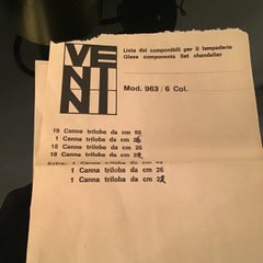 Venini "Triloba" in vetro di Murano in ottone Modello 963, 1965, Italia