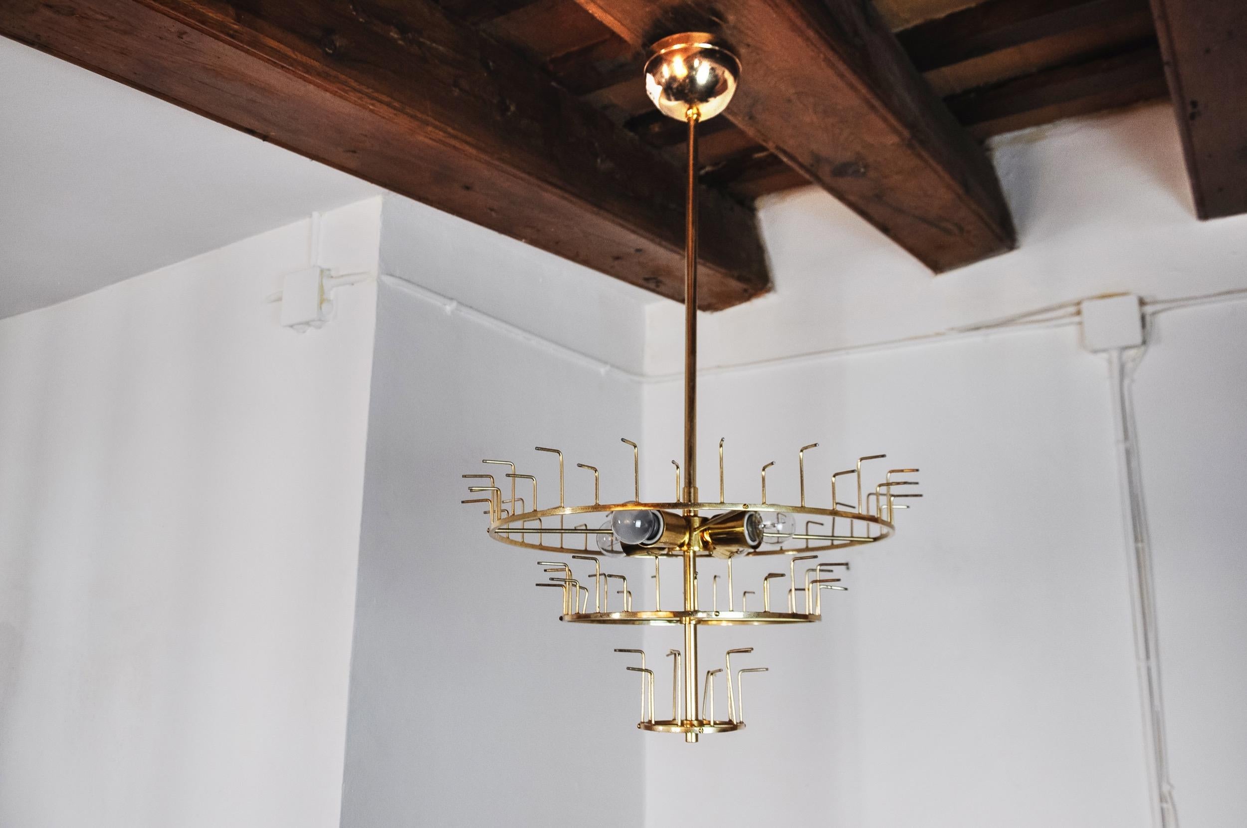 Venini Two-Tone Chandelier, 3 Levels, Murano Glass, Italy, 1970 For Sale 4