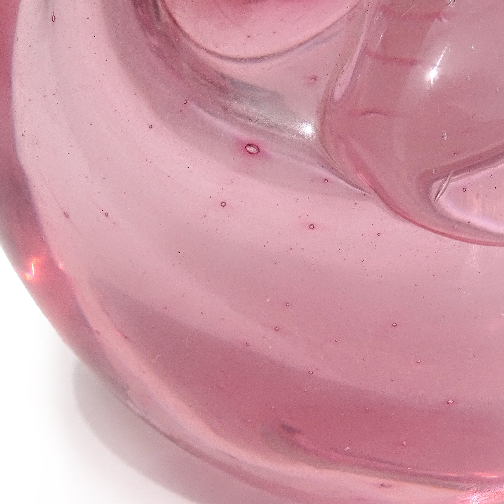 Venini Tyra Lundgren Murano Vollständig signiert rosa italienischen Kunstglas Vogel Figur (Glas)