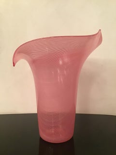 VENINI # Tyra Lundgren# Vaso Filigrana 1989 Murano Italia
