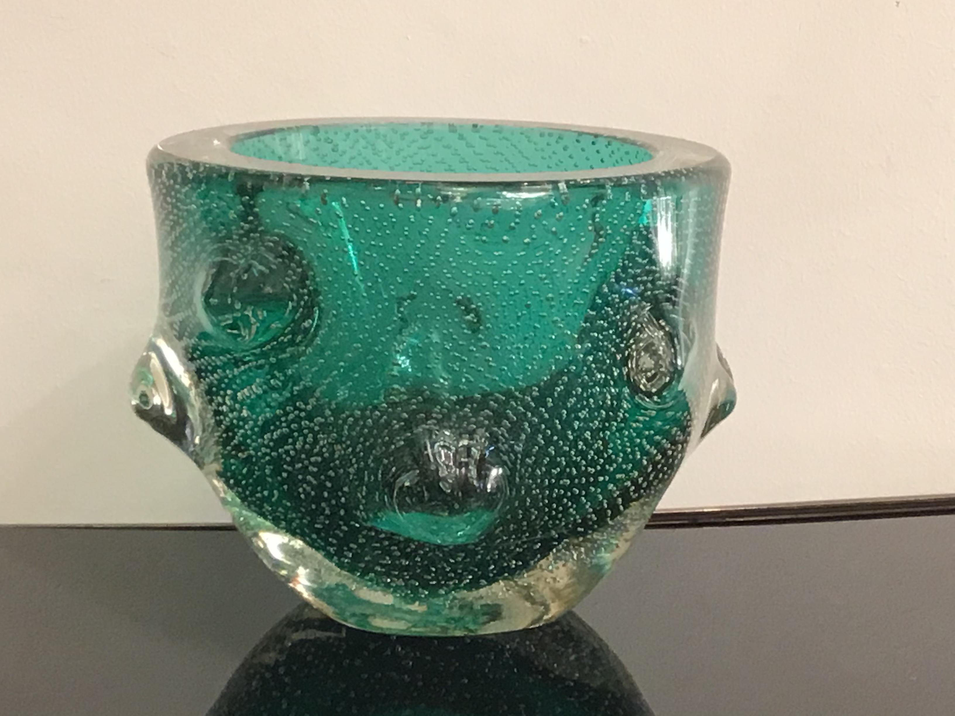 Venini Vase “Bugne” Murano Glass, 1940, Italy For Sale 3