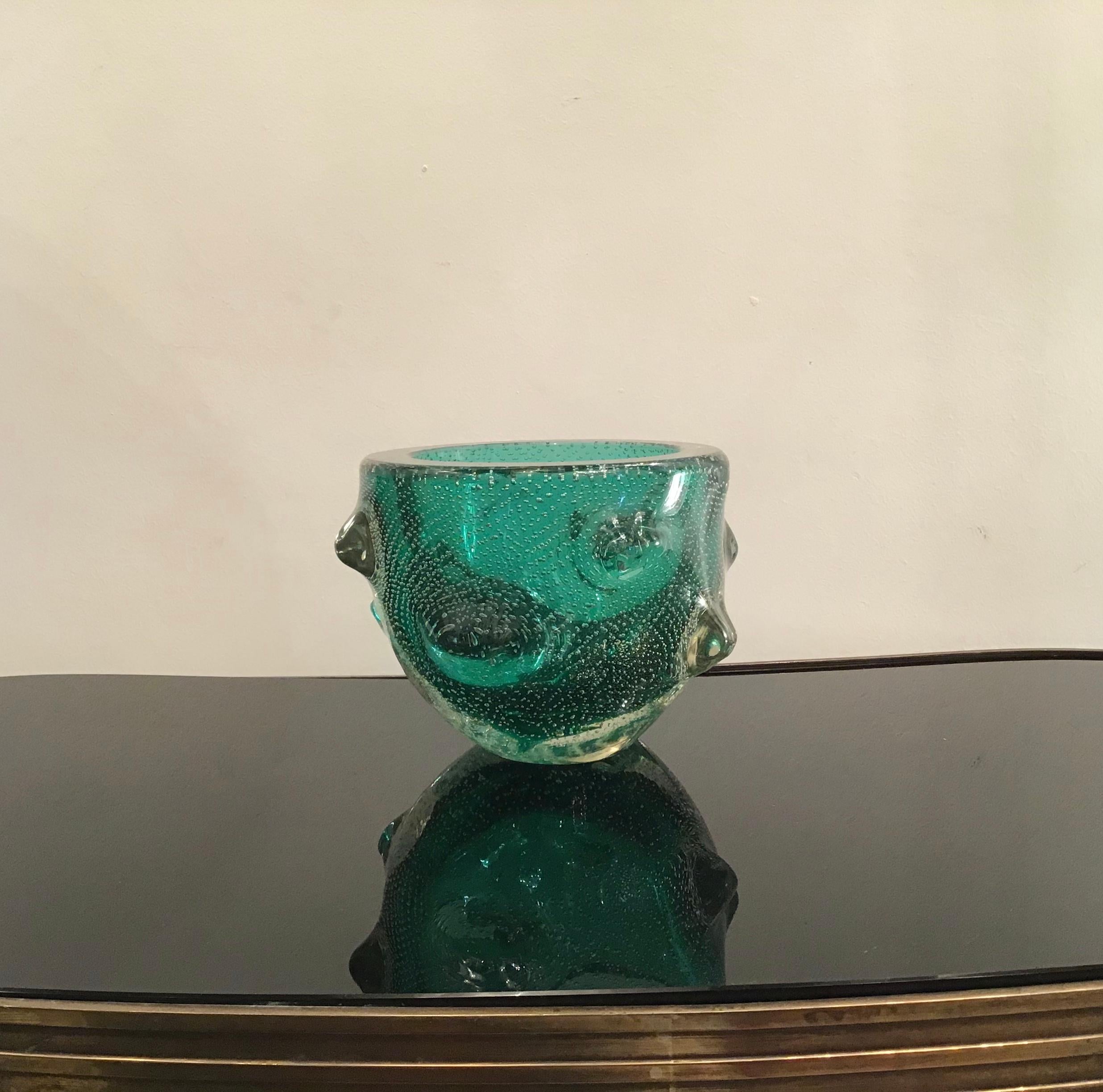 Venini vase “Bugne” Murano glass, 1940, Italy.