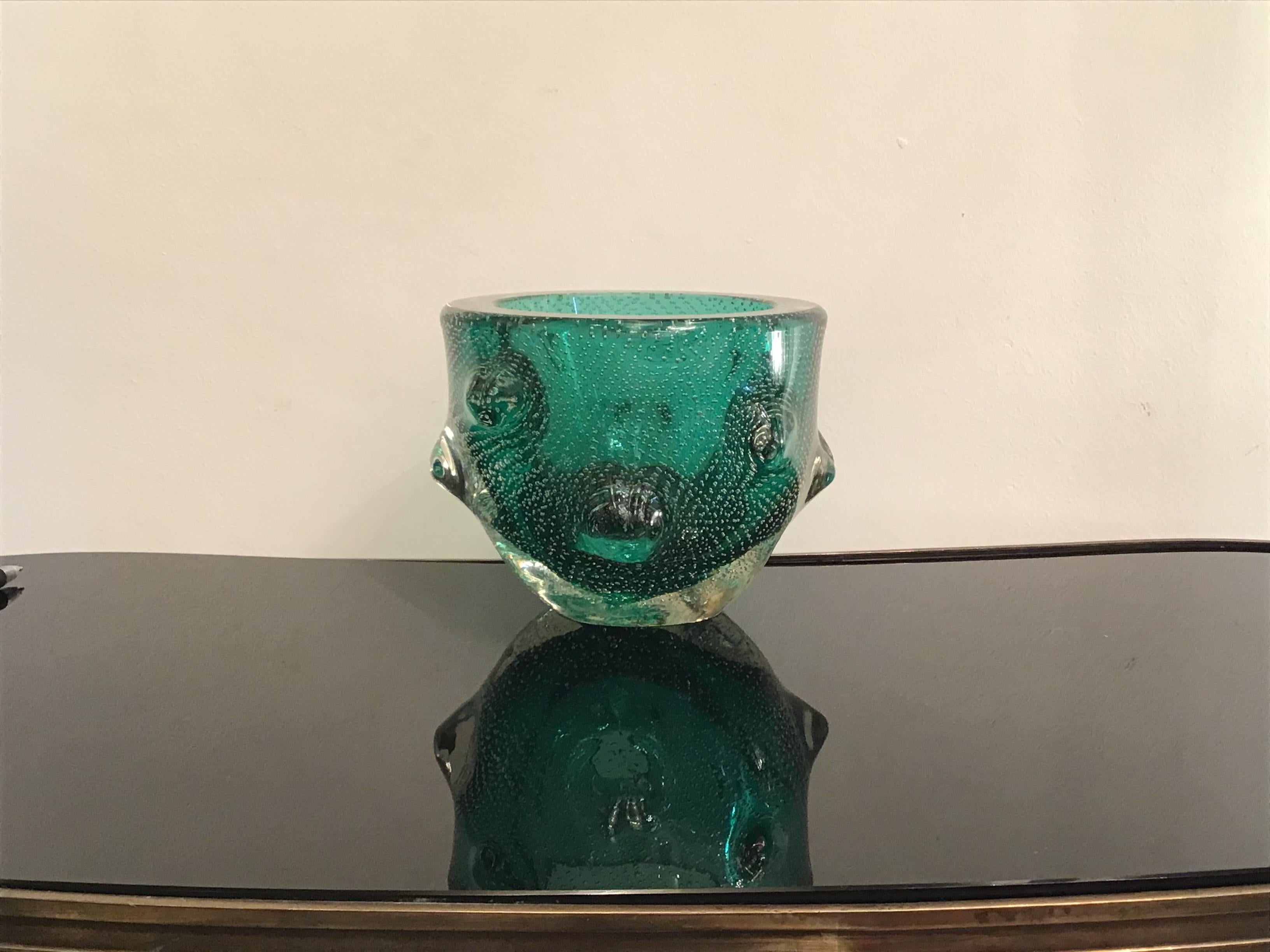 Venini Vase “Bugne” Murano Glass, 1940, Italy For Sale 1