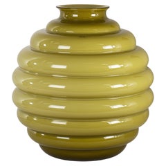 VENINI jarrón Deco de Martinuzzi Bambú Cristal de Murano, Firmado 2014, Made in Italy