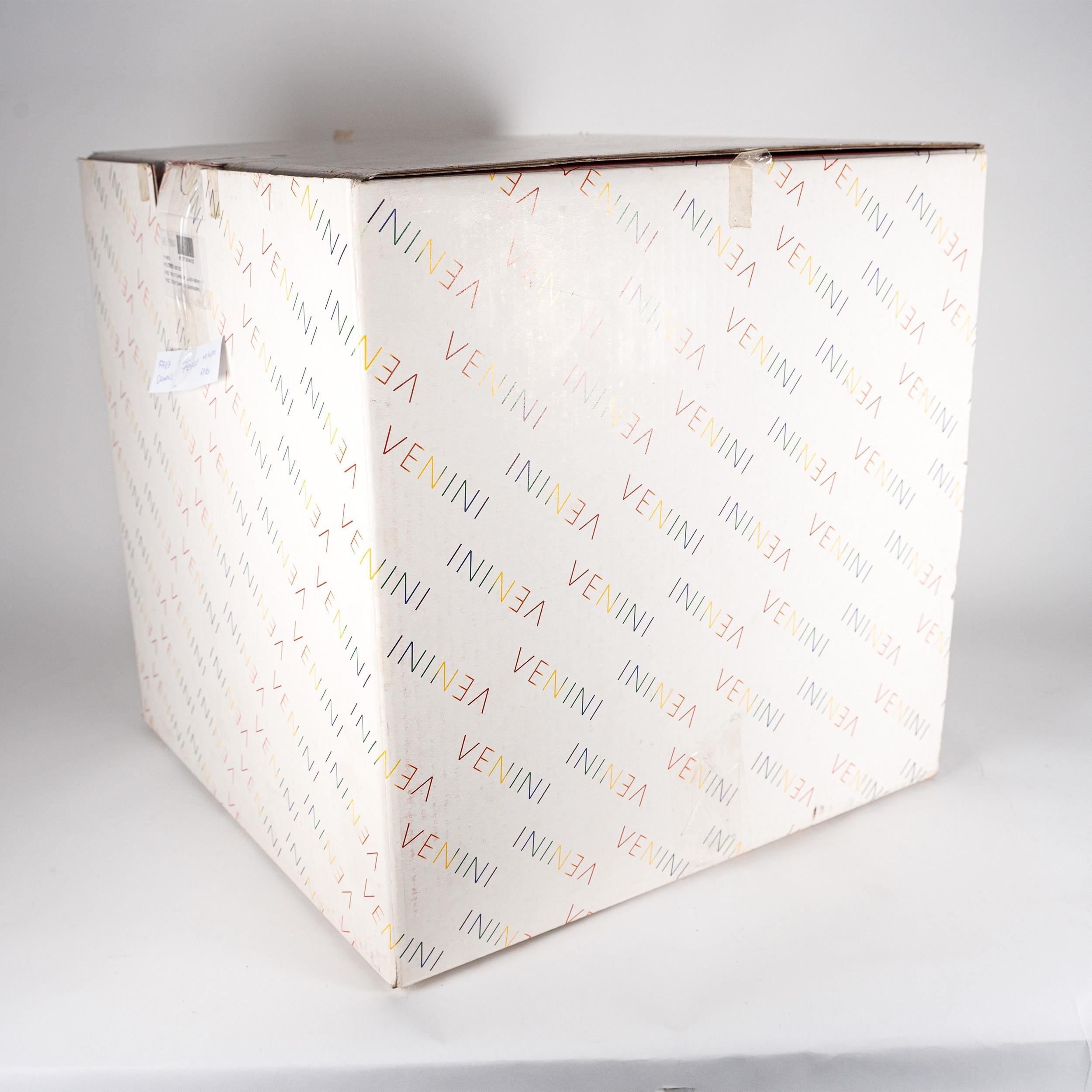 Vetro soffiato Venini vaso Fazzoletto a Canne in vetro di Murano, firmato 2010, fatto a mano in Italia in vendita