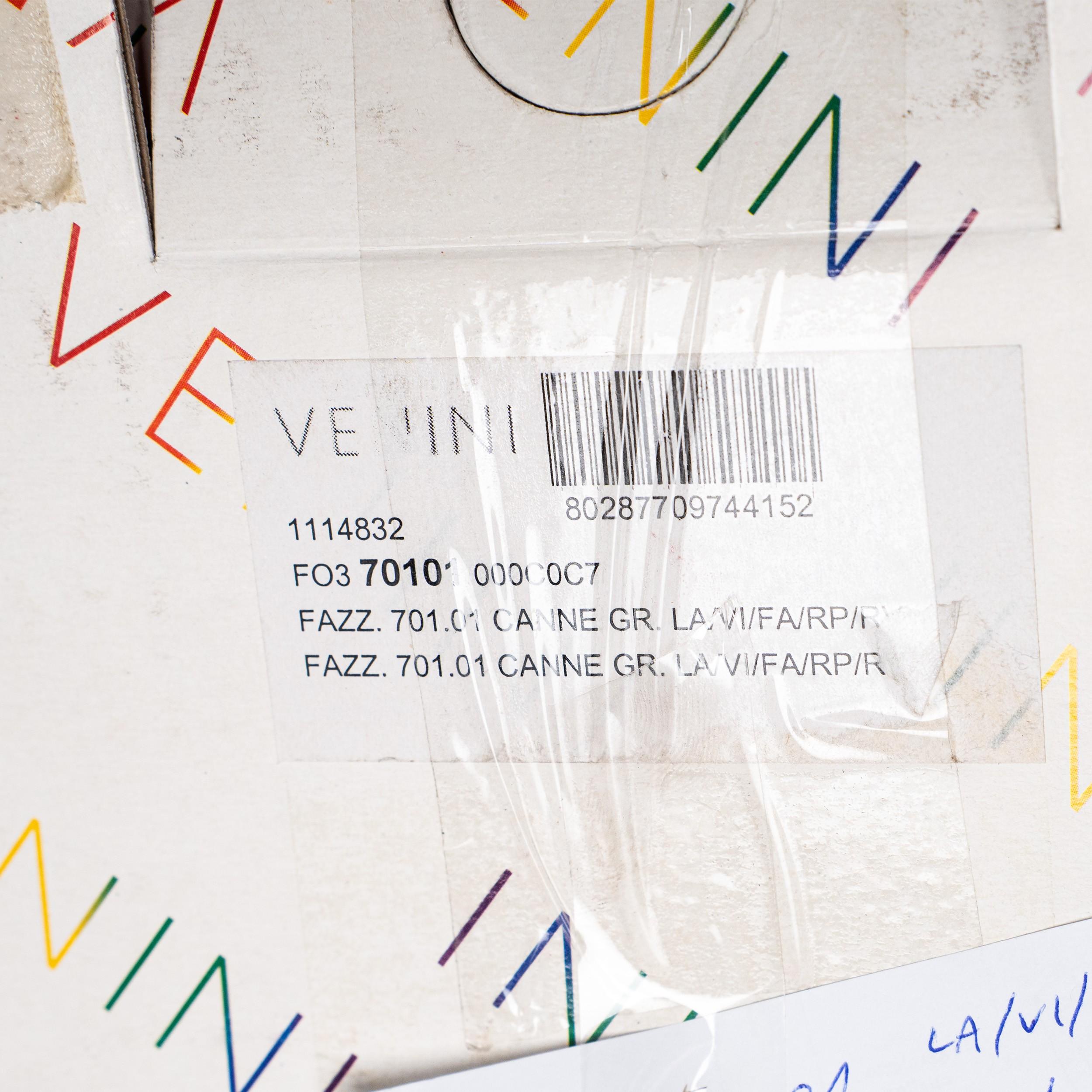 Venini vaso Fazzoletto a Canne in vetro di Murano, firmato 2010, fatto a mano in Italia in vendita 1