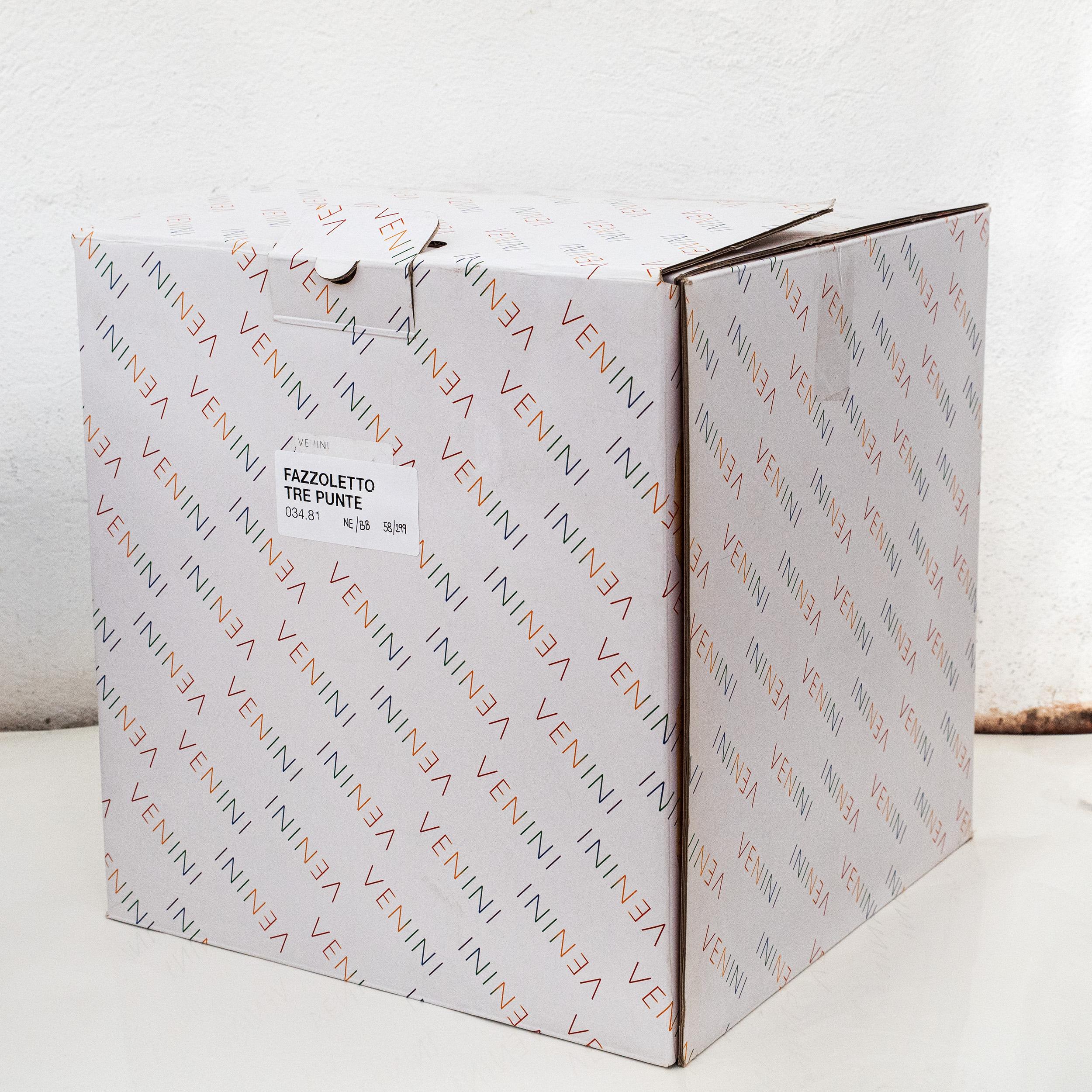 Venini vaso Fazzoletto Black & Greene Murano, Edizione limitata 58/299, 2016 in vendita 2