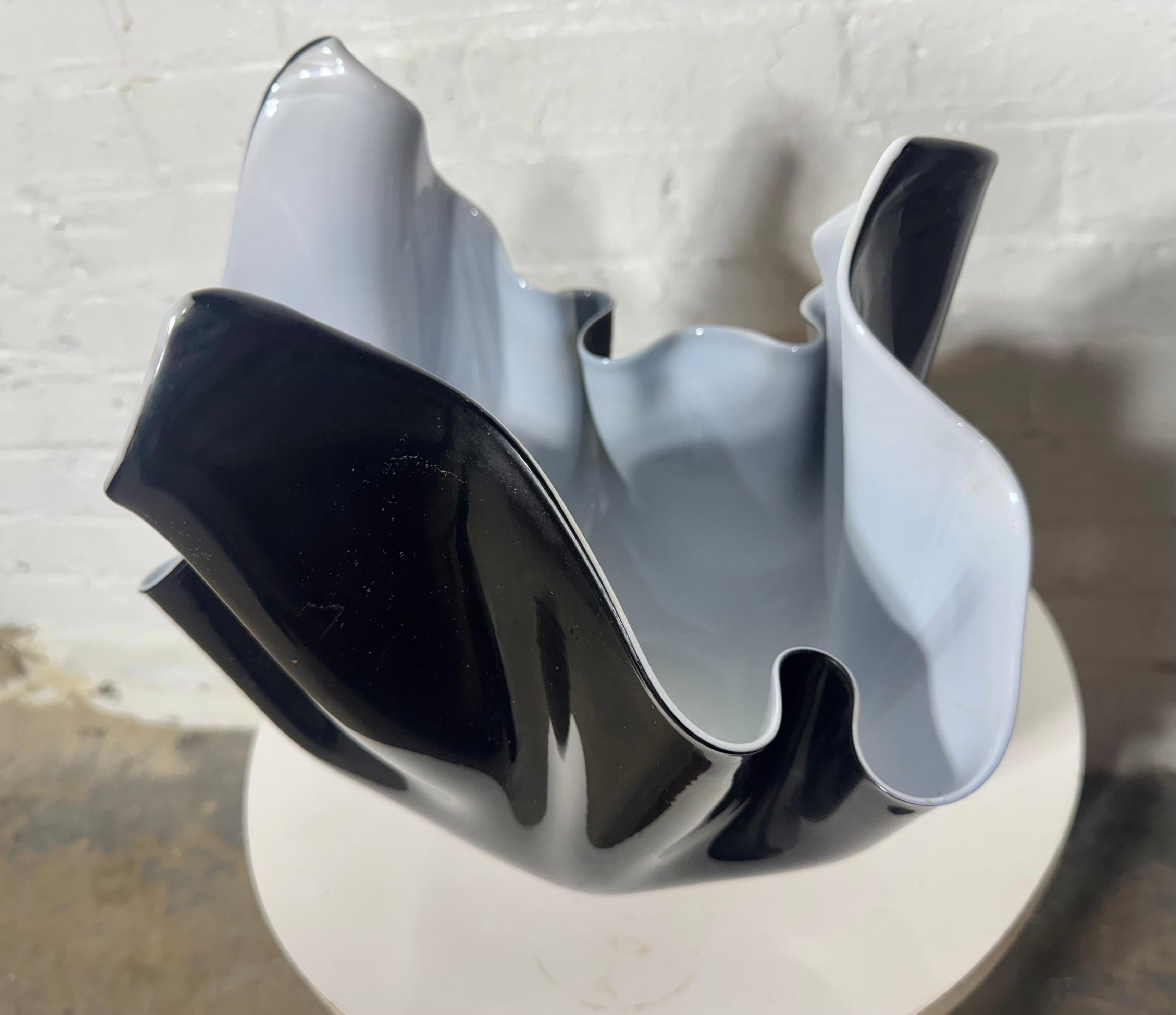 Metà XX secolo Venini Vaso Fazzoletto di Fulvio Bianconi 1950s in vendita