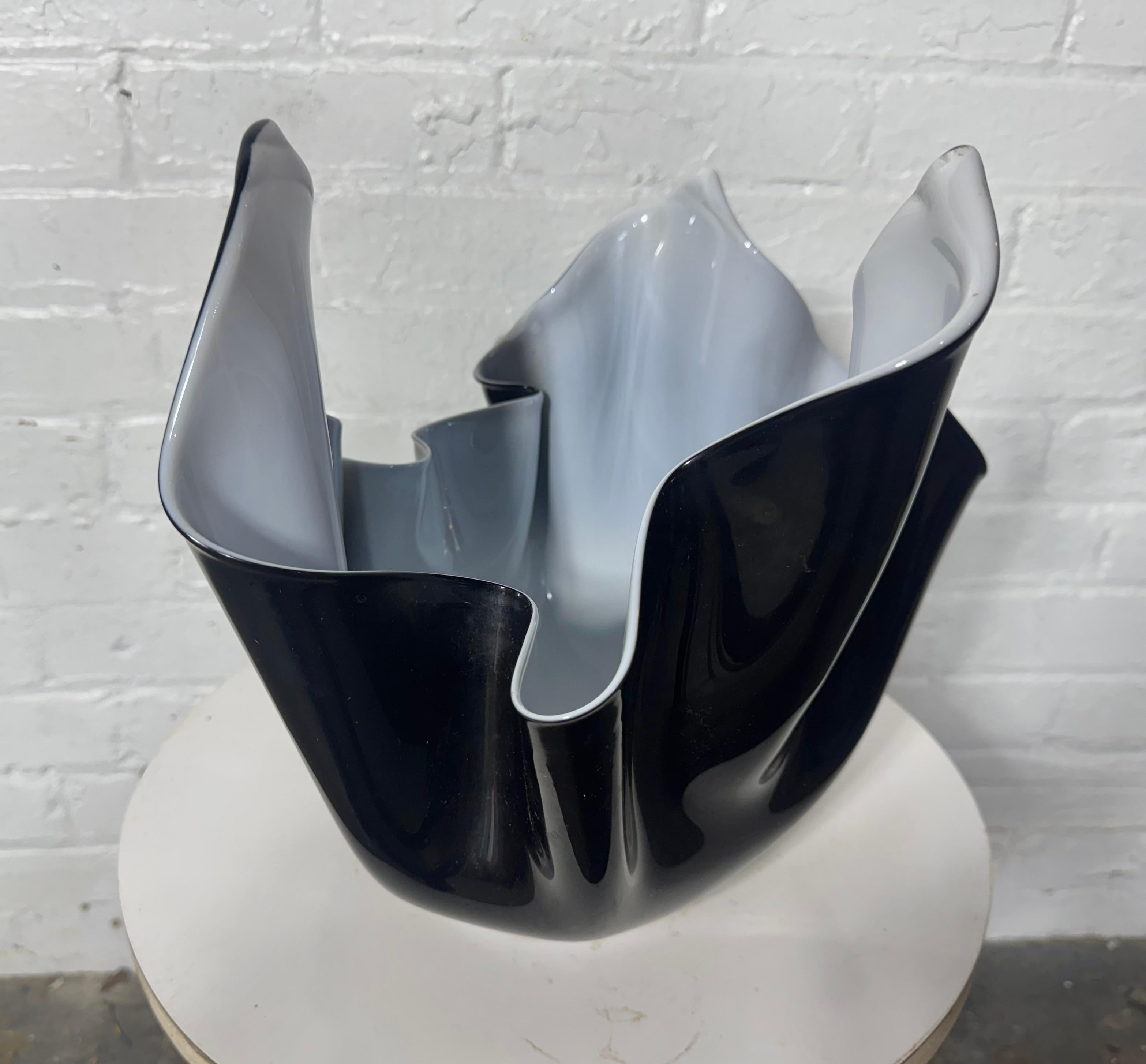 Vetro artistico Venini Vaso Fazzoletto di Fulvio Bianconi 1950s in vendita