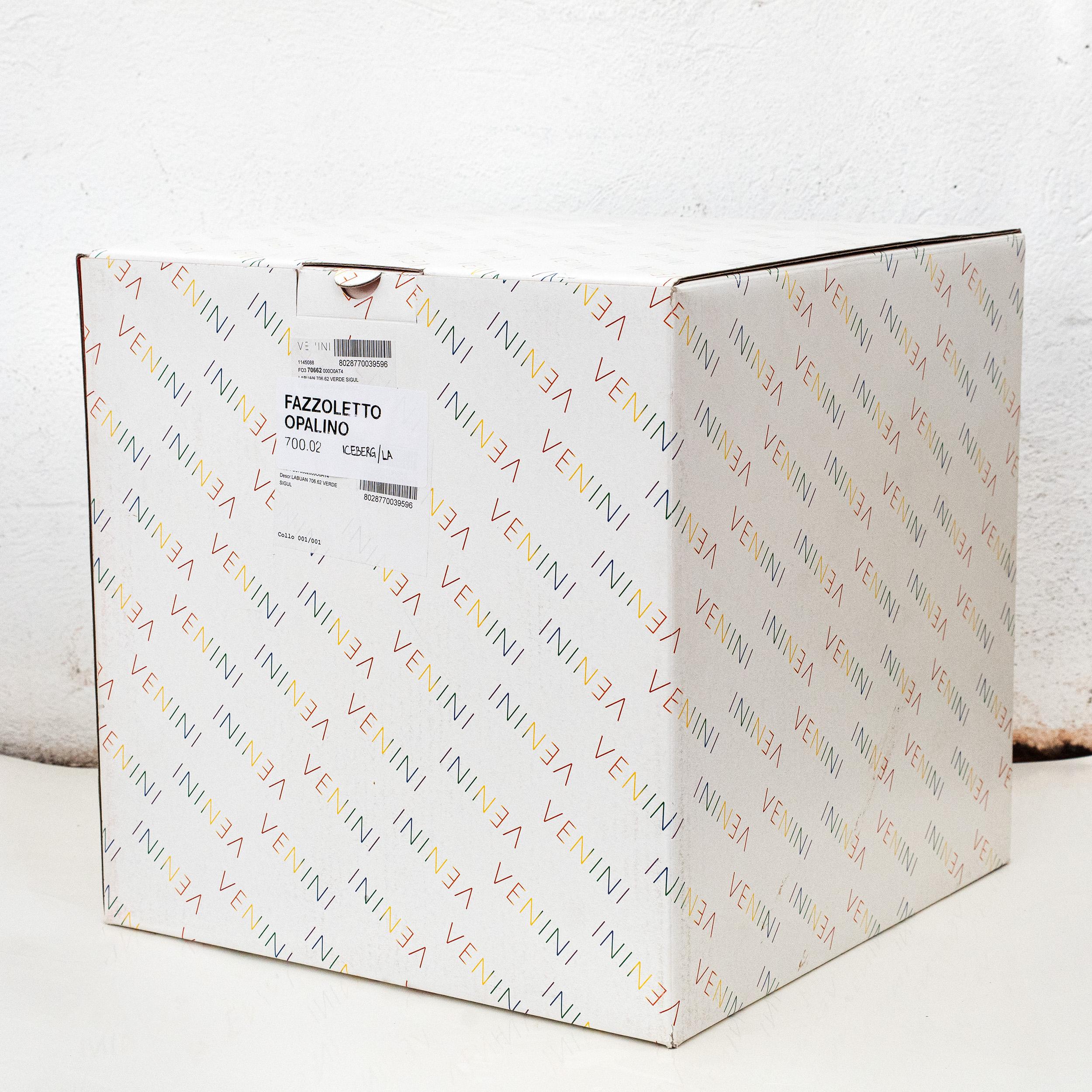 Venini vaso Fazzoletto Iceberg e vetro di Murano bianco, firmato 2013 in vendita 1