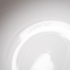 VENINI vase Fazzoletto total White Murano Glass, 90th Anniversary Signed 2012