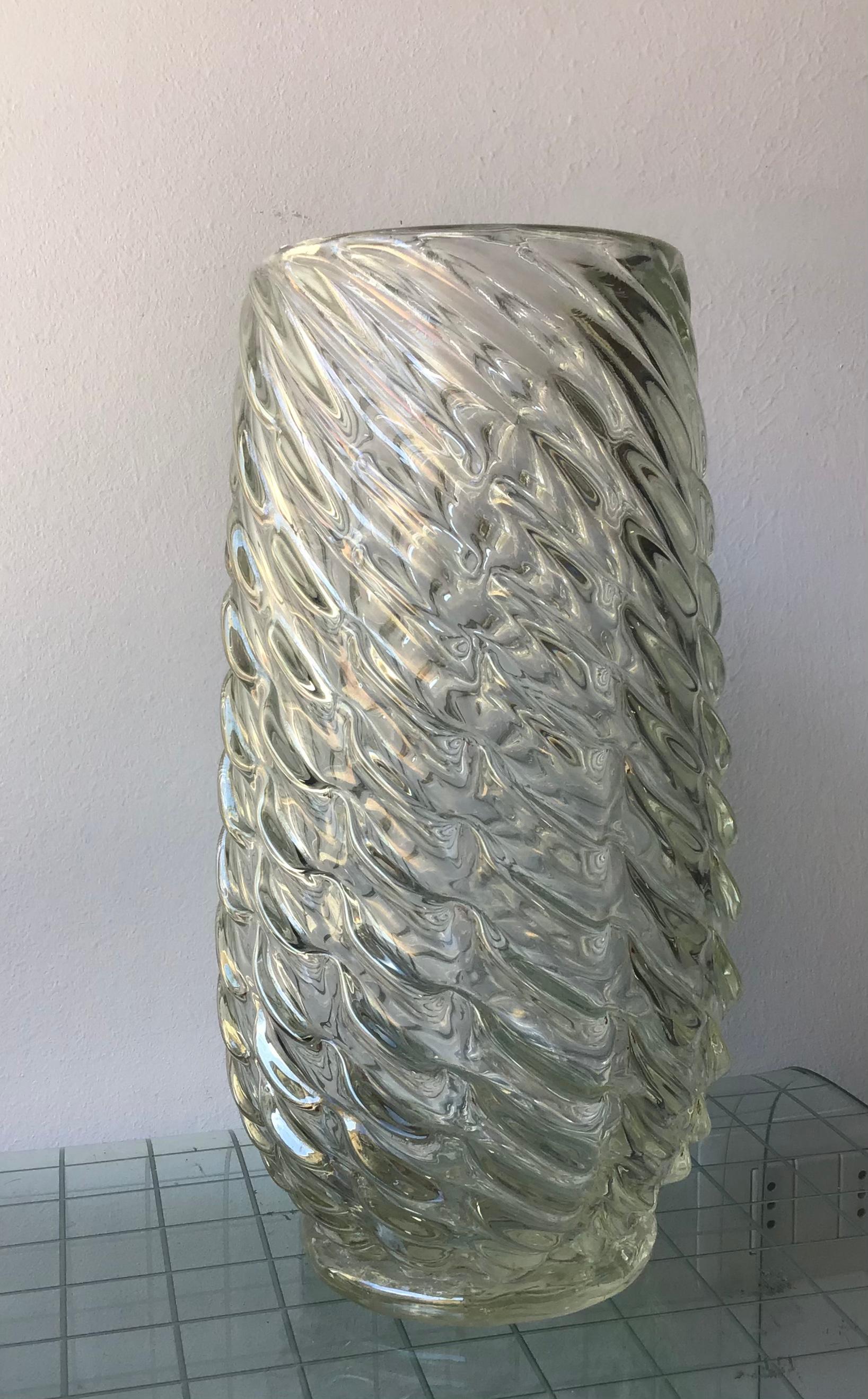 Venini-Vase aus schillerndem Muranoglas, 1940, Italien im Angebot 4