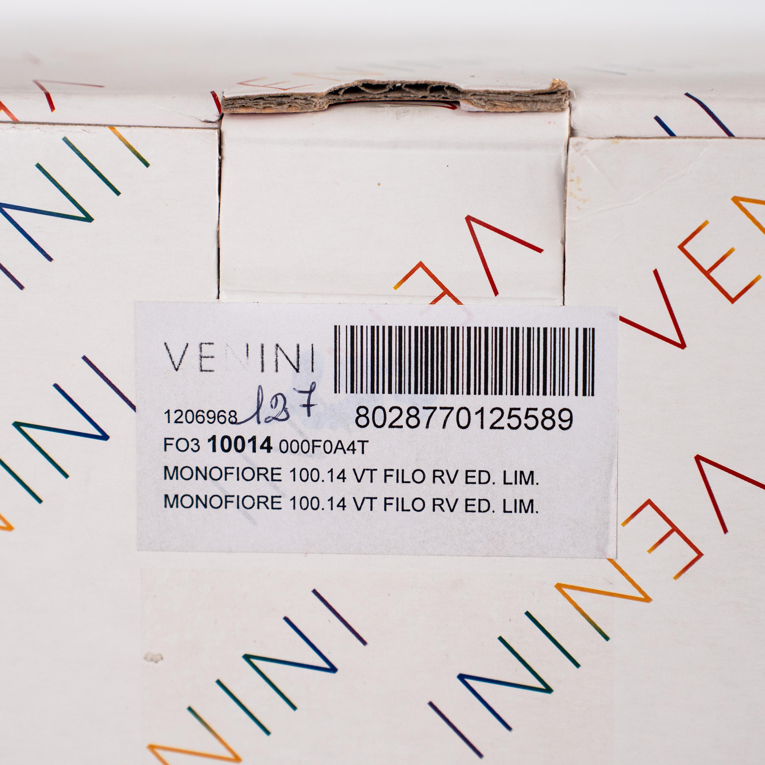 Venini vaso Monofiore in vetro di Murano verde menta e rosso, edizione limitata 127/199 in vendita 1